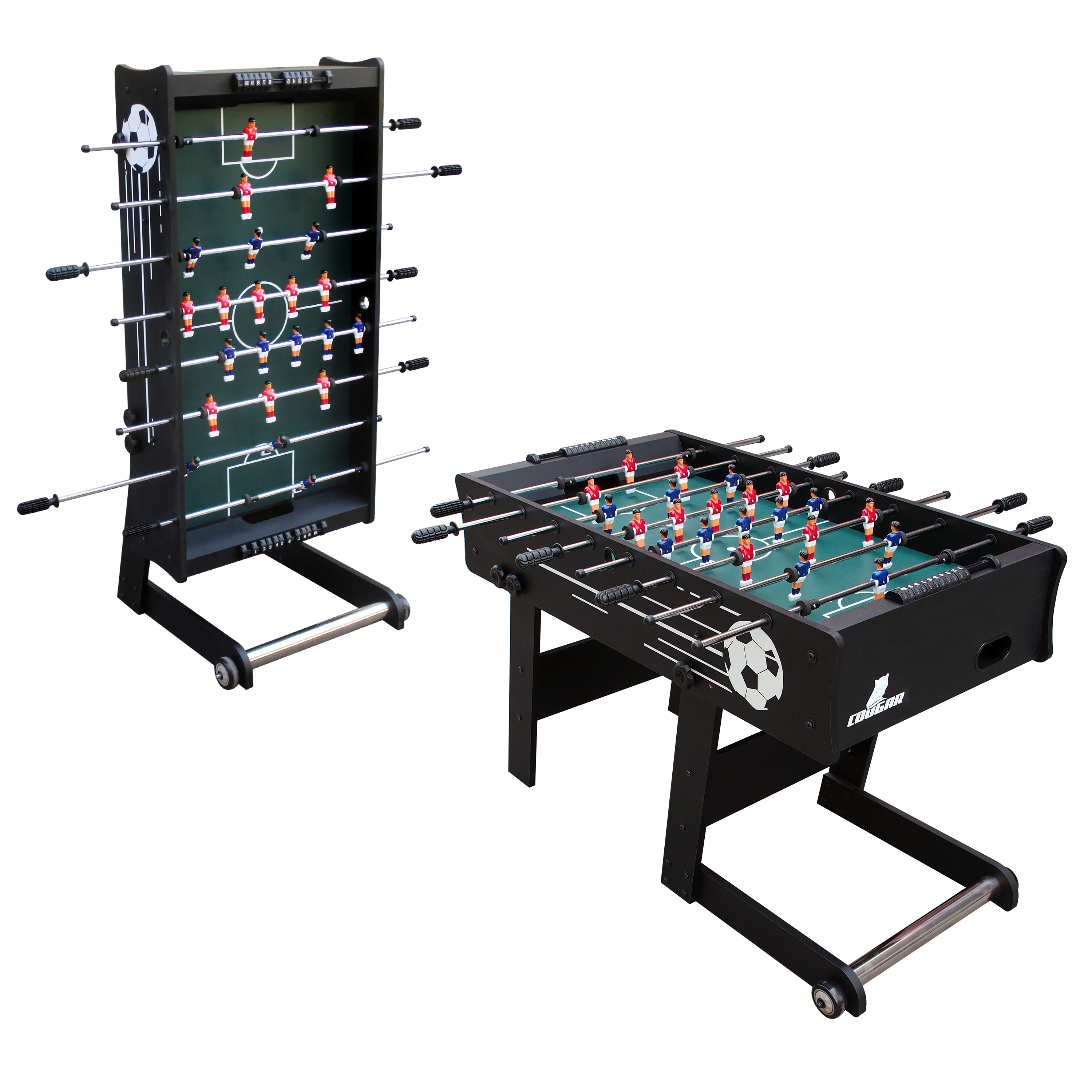 Cougar Scorpion Kick folding Football Table - Black