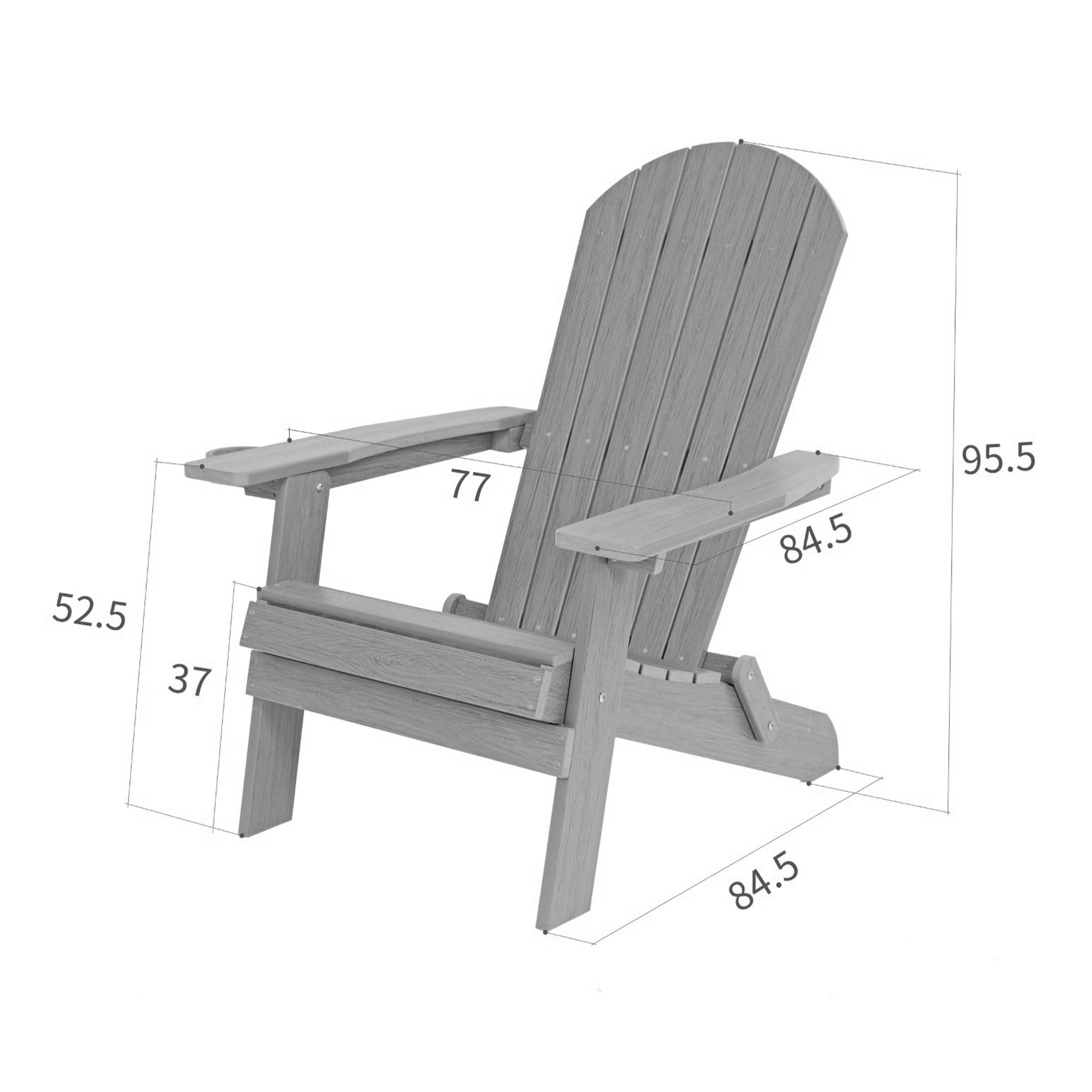 AXI Claire Folding Adirondack Chair Plastic Yellow
