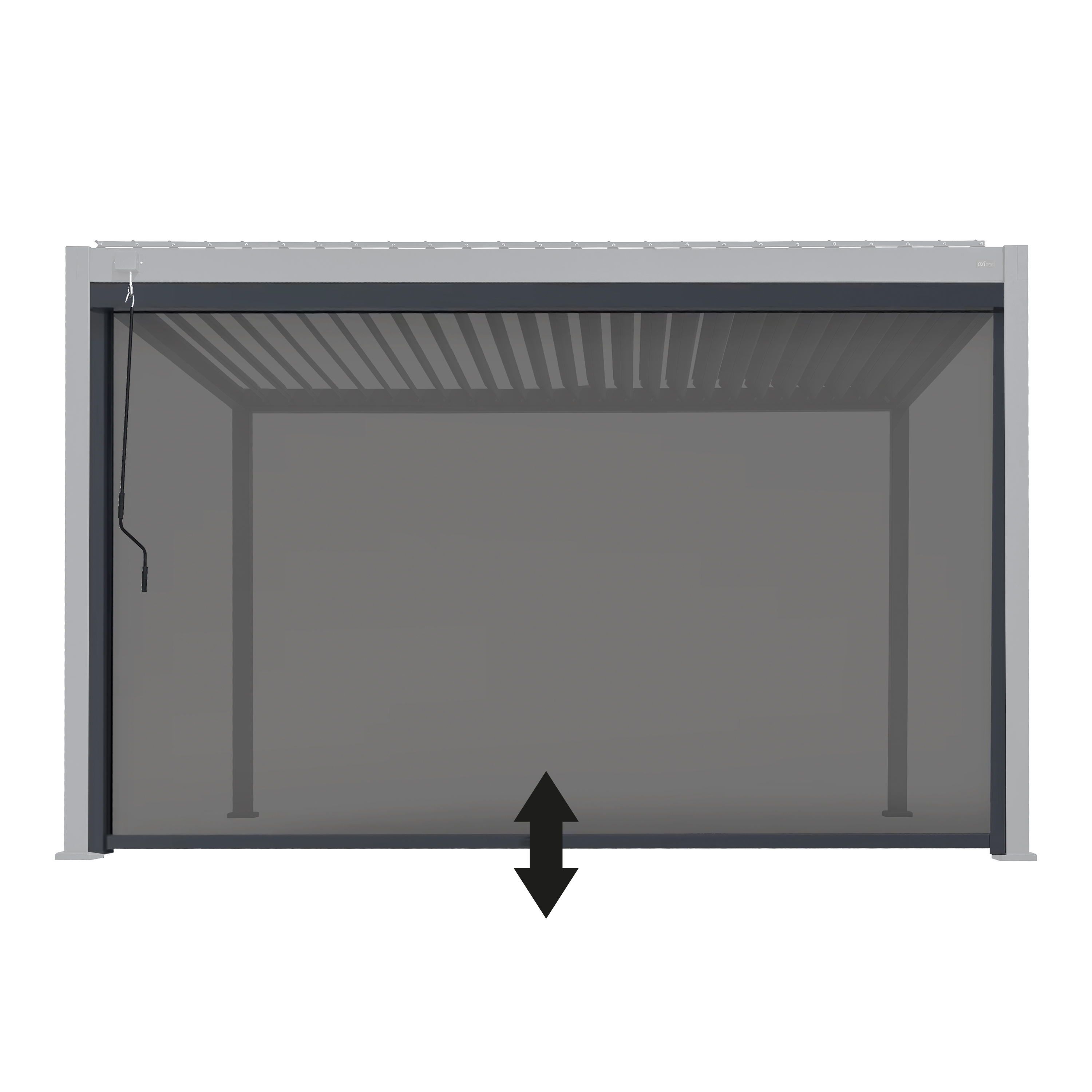 AXI Raya Side Screen 4 m Anthracite/Black-8720365066719 AXI Raya Side Screen 4 m Anthracite/Black