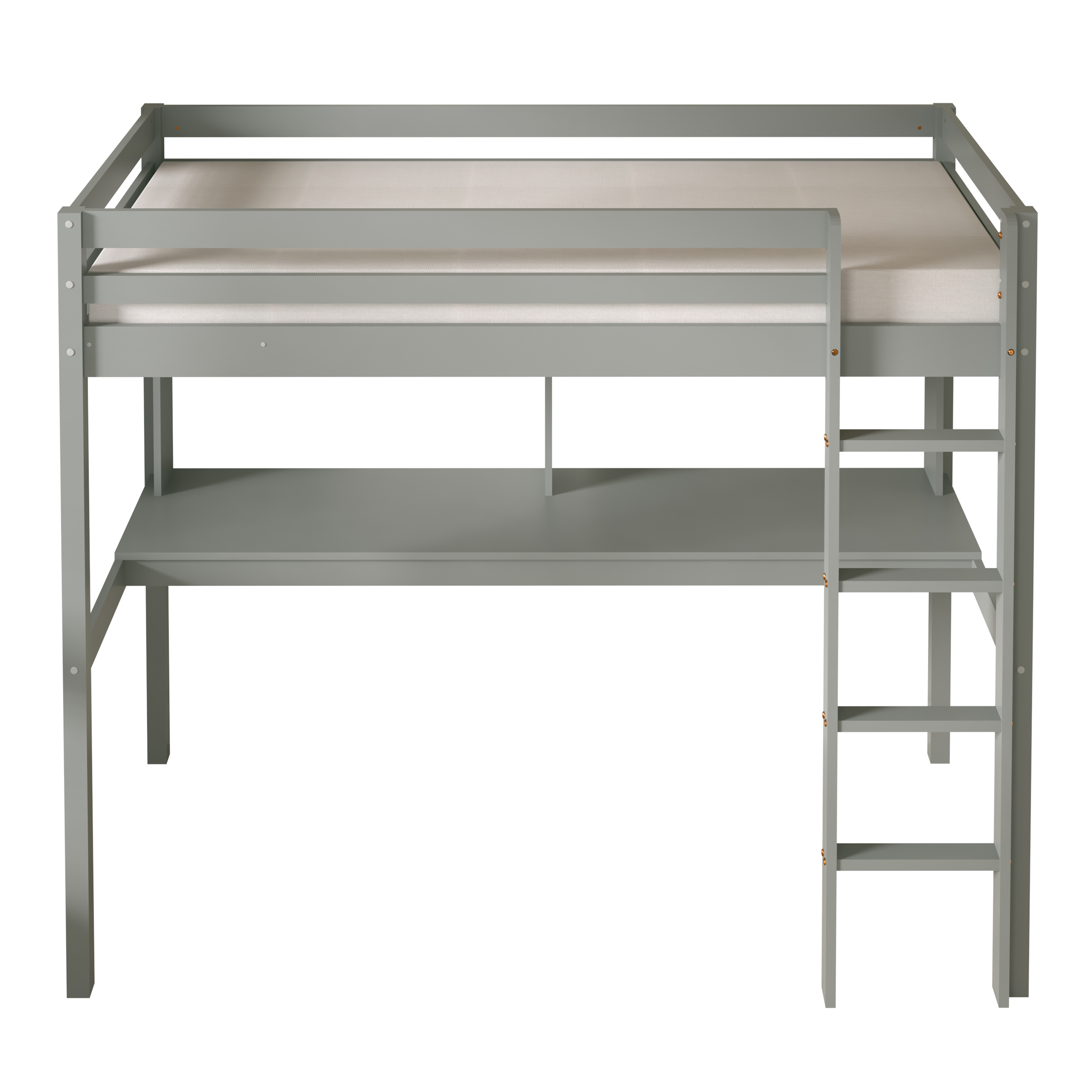 Sunny Sil Loft Bed with Desk Grey – Without Mattress-8720365068737 Sunny Sil Loft Bed with Desk Grey – Without Mattress