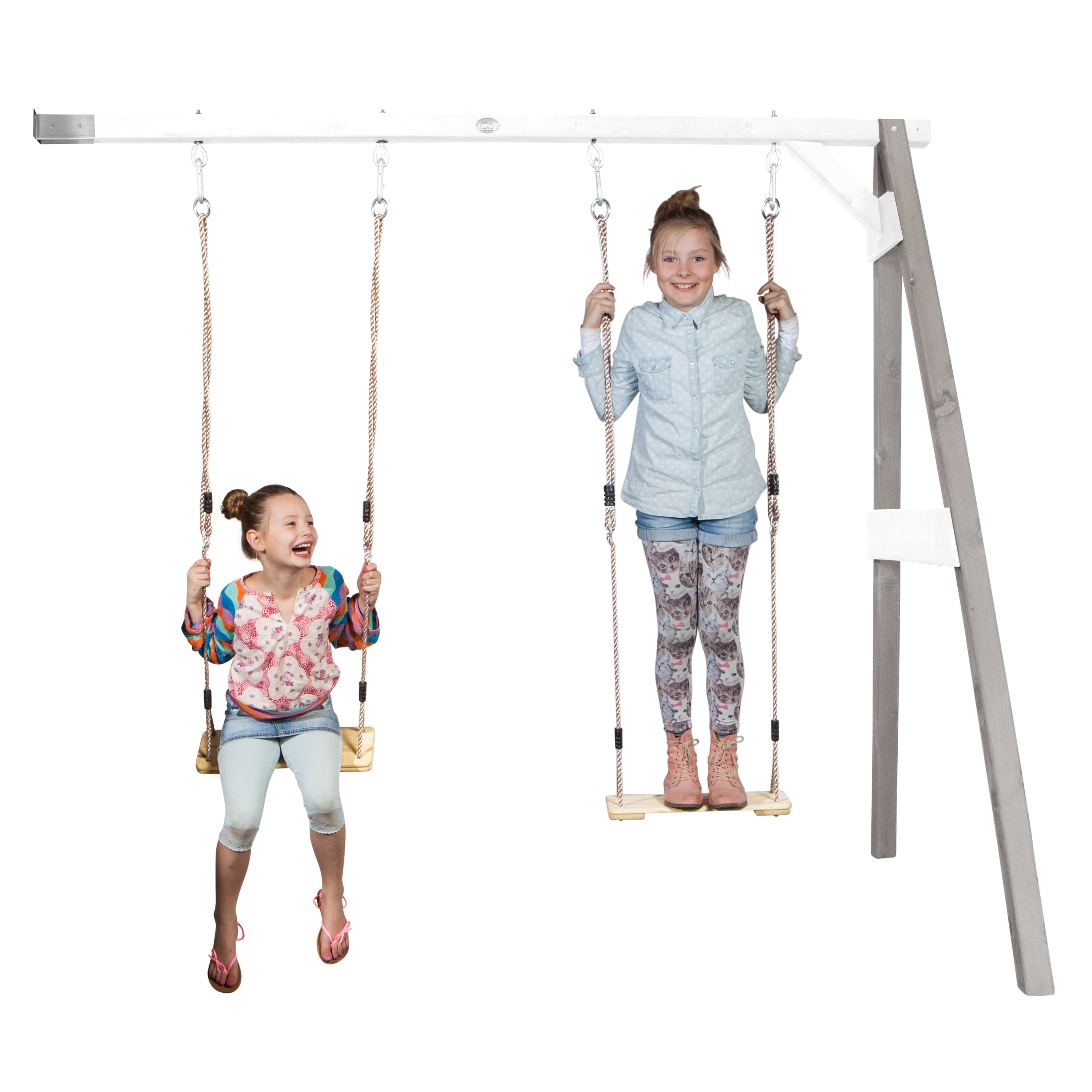 AXI Attachable Double Swing Set - Grey/White