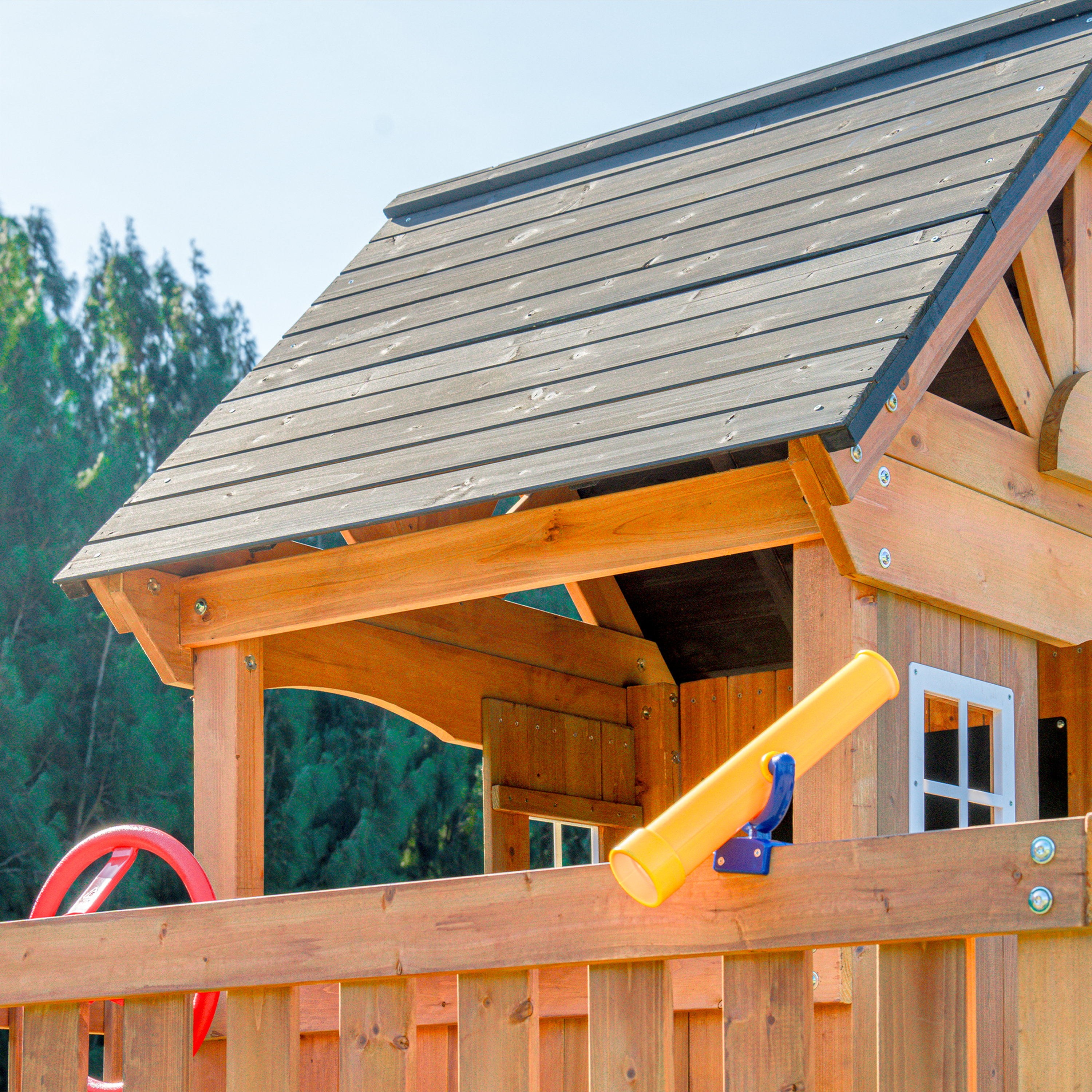 AXI Jack Climbing Frame with Double Swing and Trapeze – Blue Slide