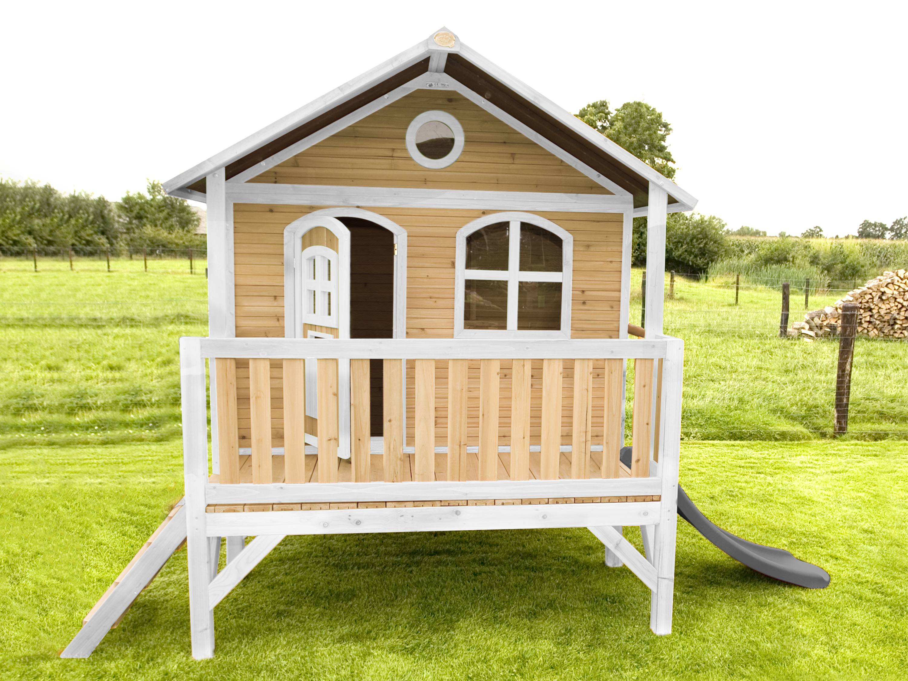 AXI Stef Playhouse Brown/White - Grey Slide