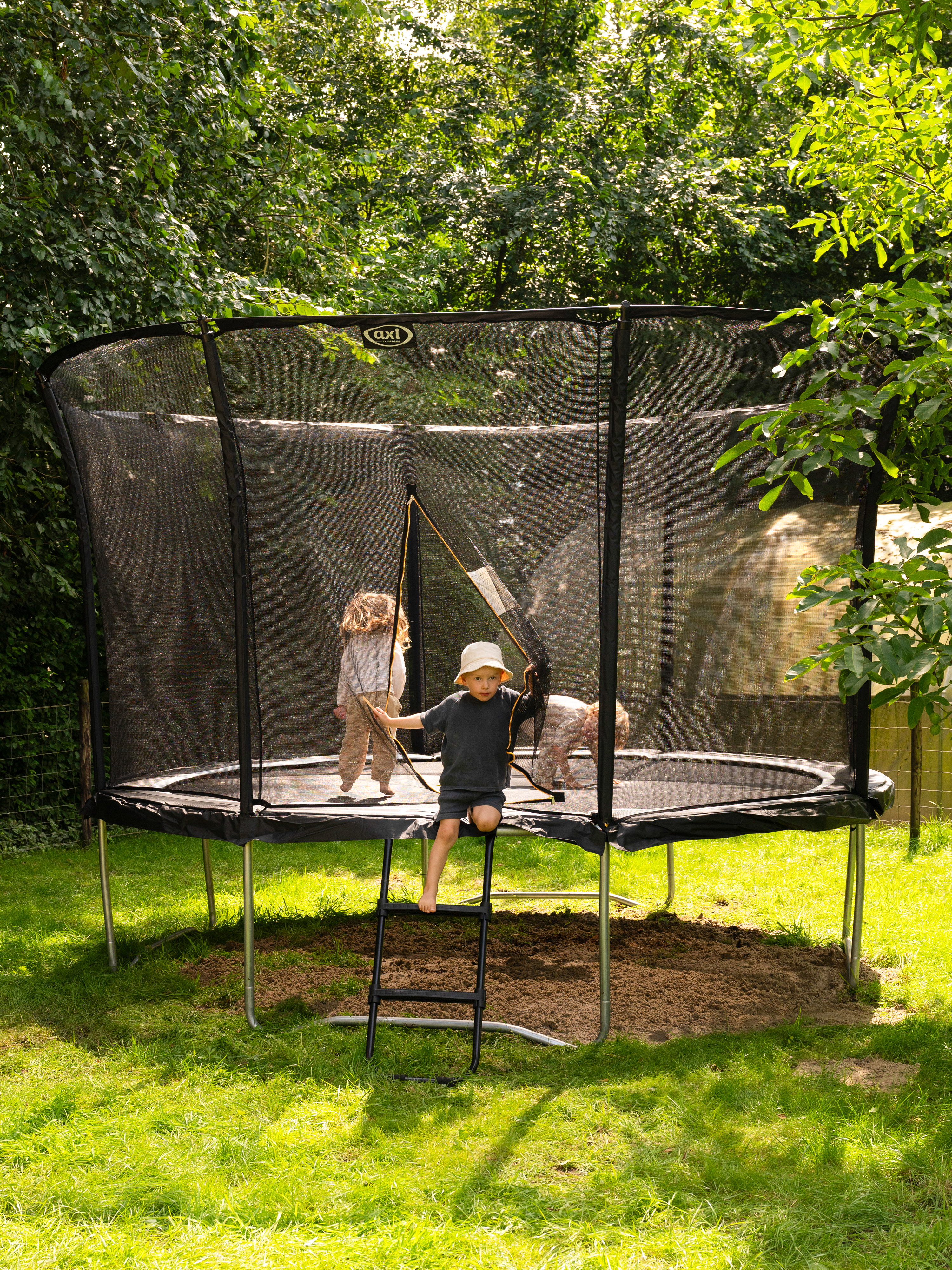 AXI Denver Trampoline 12ft - Onground - Zwart