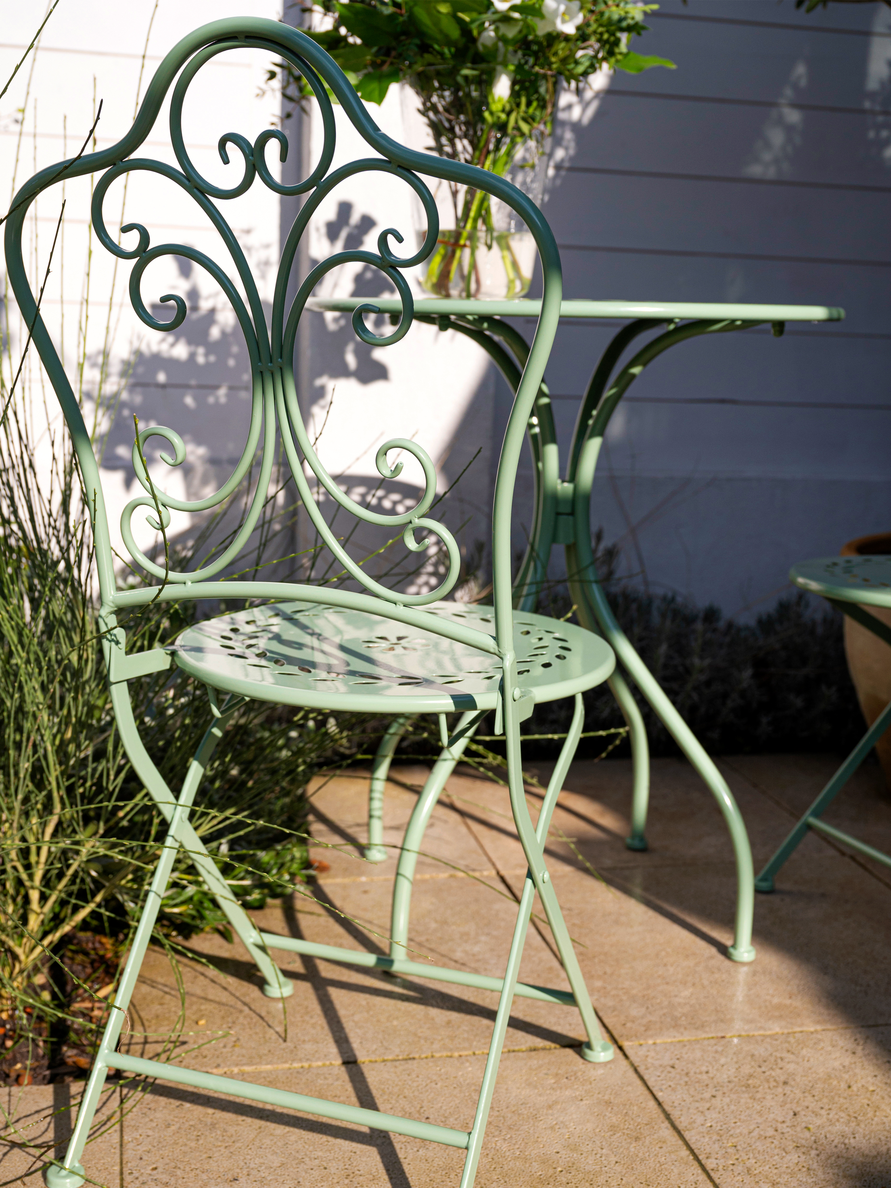AXI Marilou metalen Bistroset Romantisch Pastelgroen