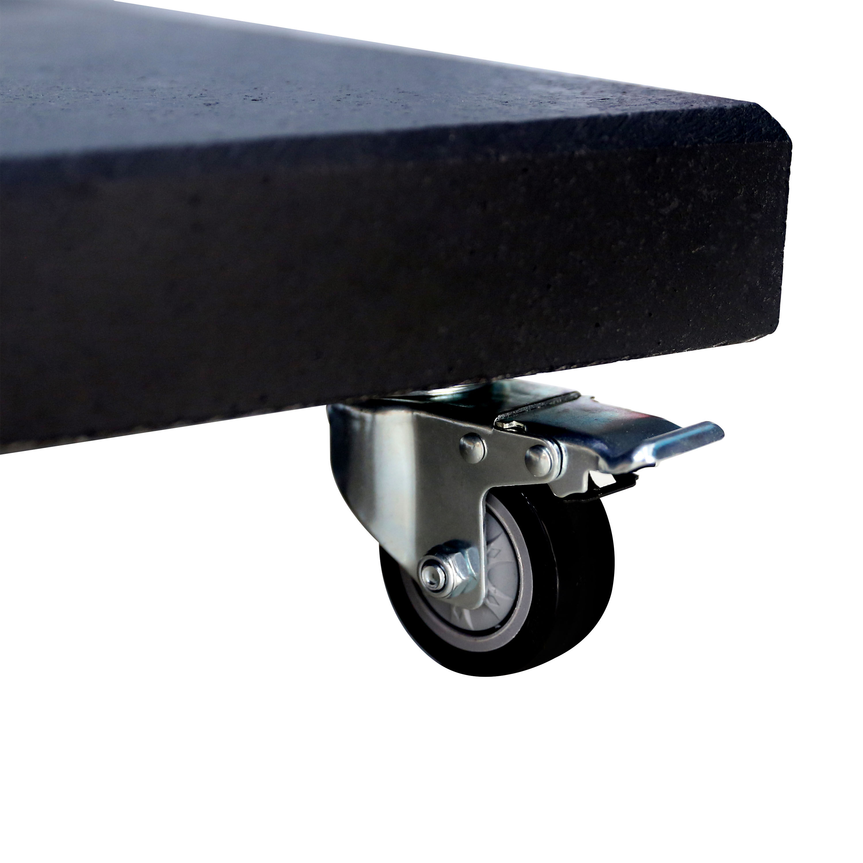 AXI Granite Parasol Base with Wheels Black - 80 x 80 cm
