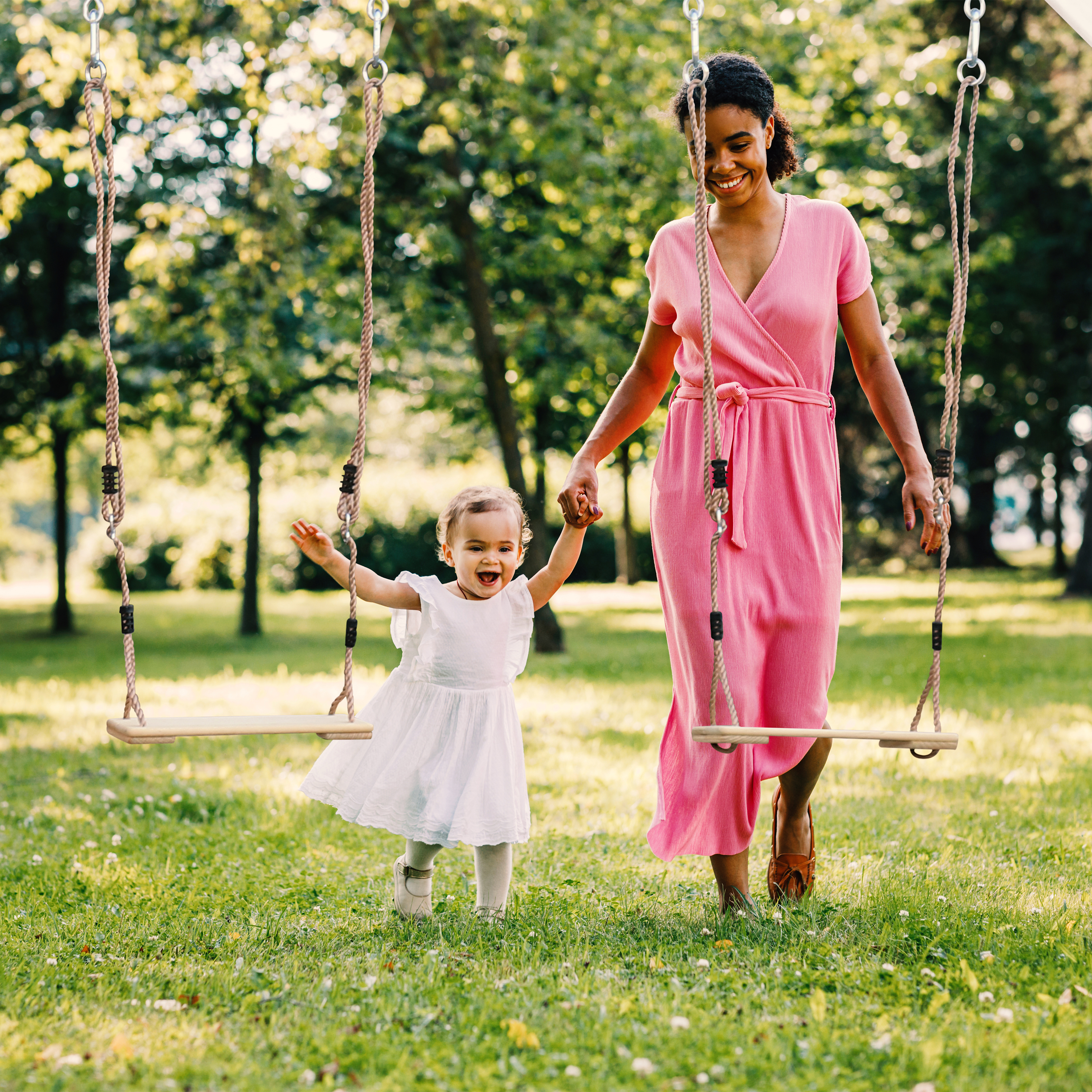 AXI Beach Tower with Climbing Frame and Double Swing Set Grey/White - Lime Green Slide