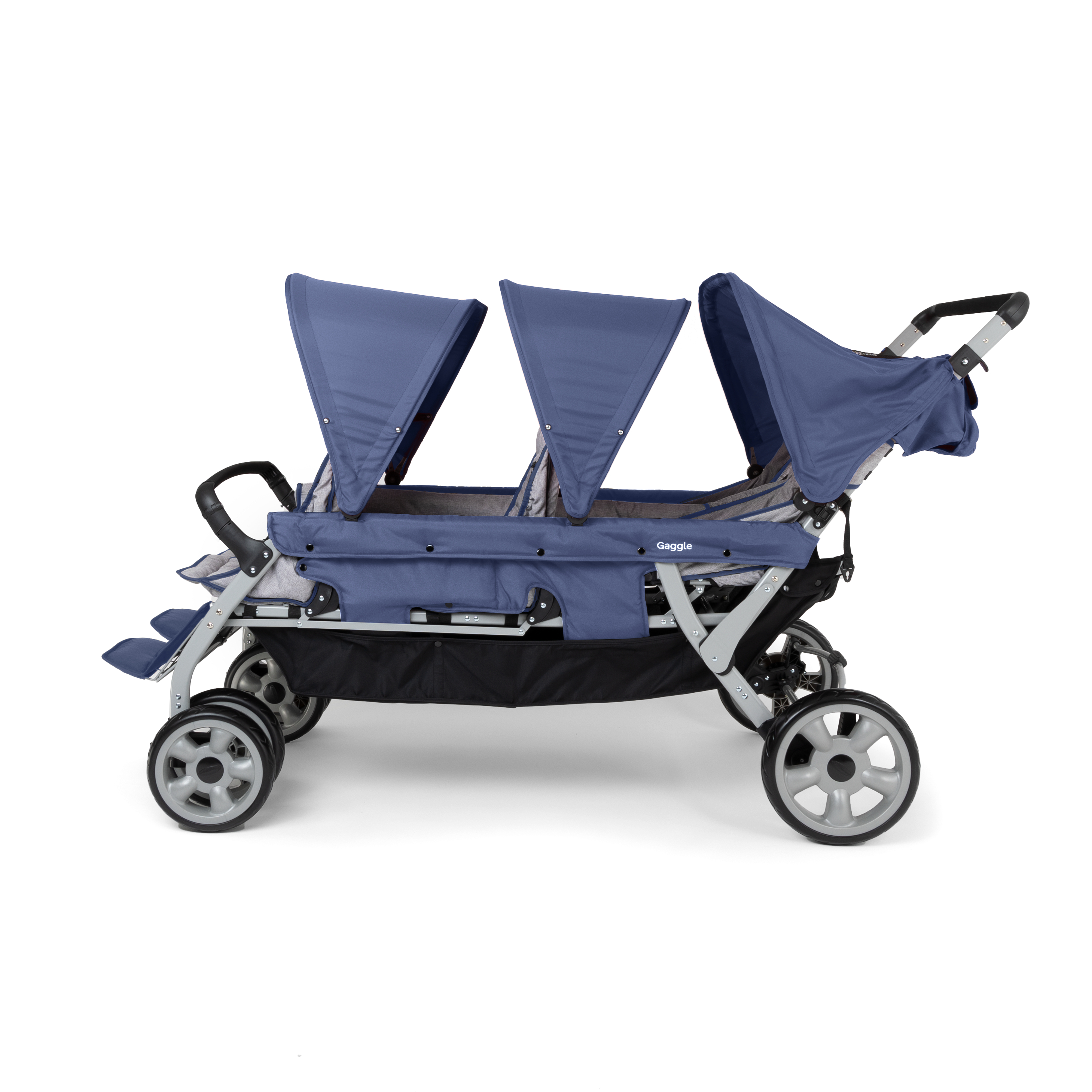 Gaggle Jamboree Folding Stroller for 6 children - Blue-0849801000105 Gaggle Jamboree Folding Stroller for 6 children - Blue