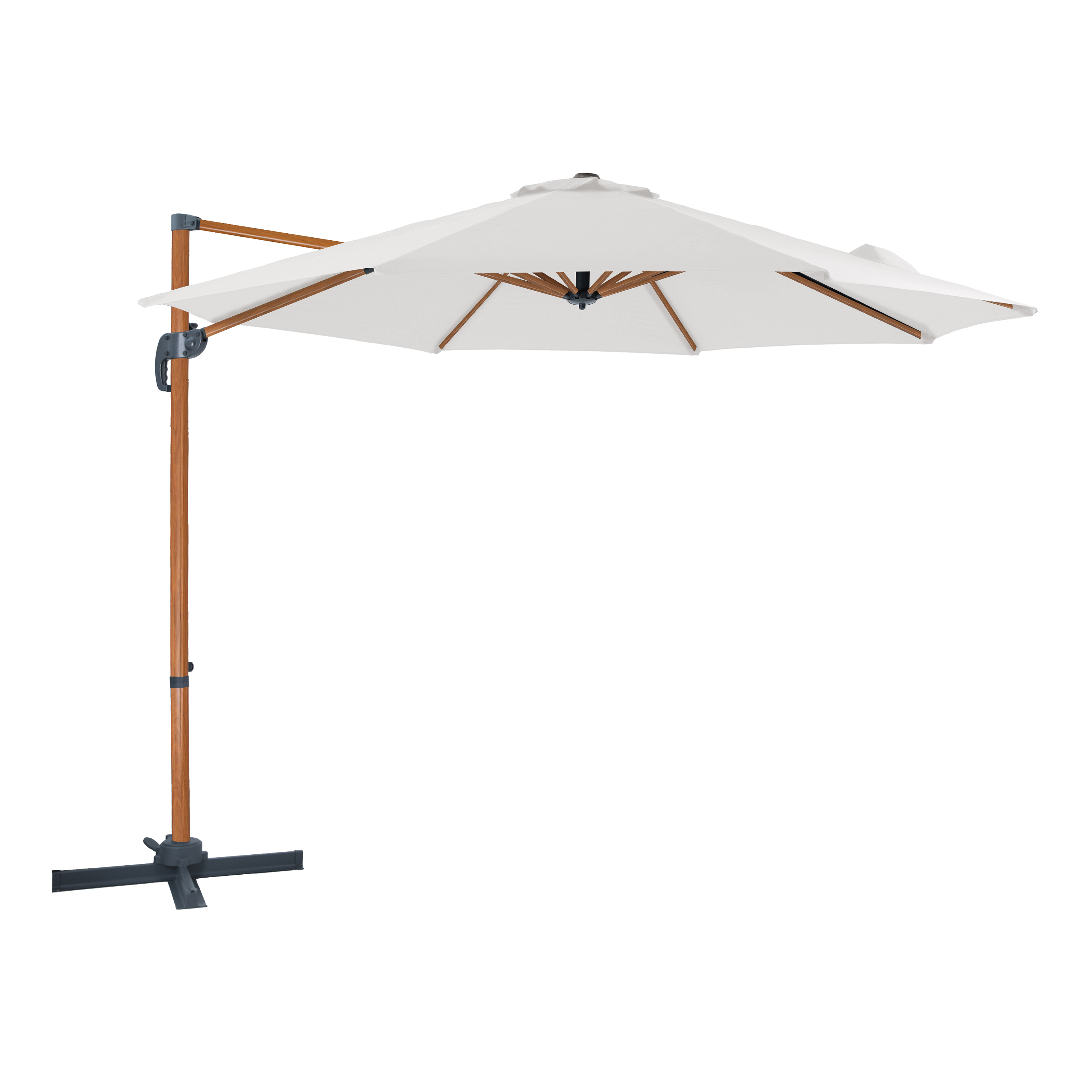 AXI Marisol Floating Parasol Ã˜ 300cm Wood-look/Beige 