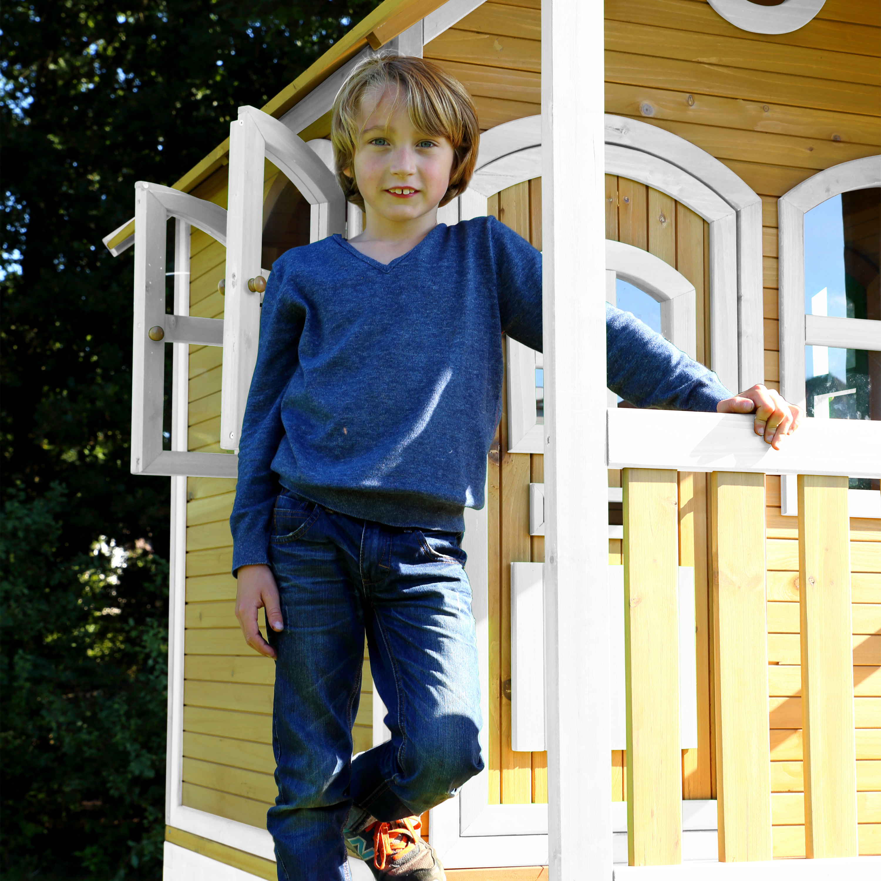 AXI Stef Playhouse Brown/White - Grey Slide