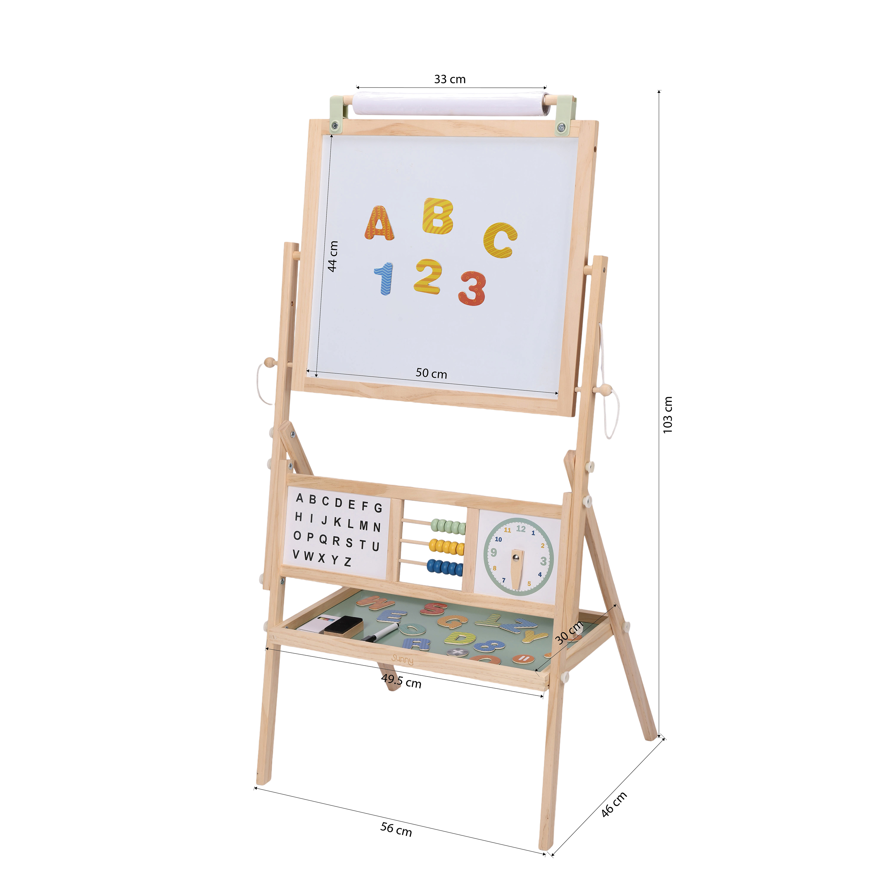 Sunny Nola Activity Easel - Natural Brown