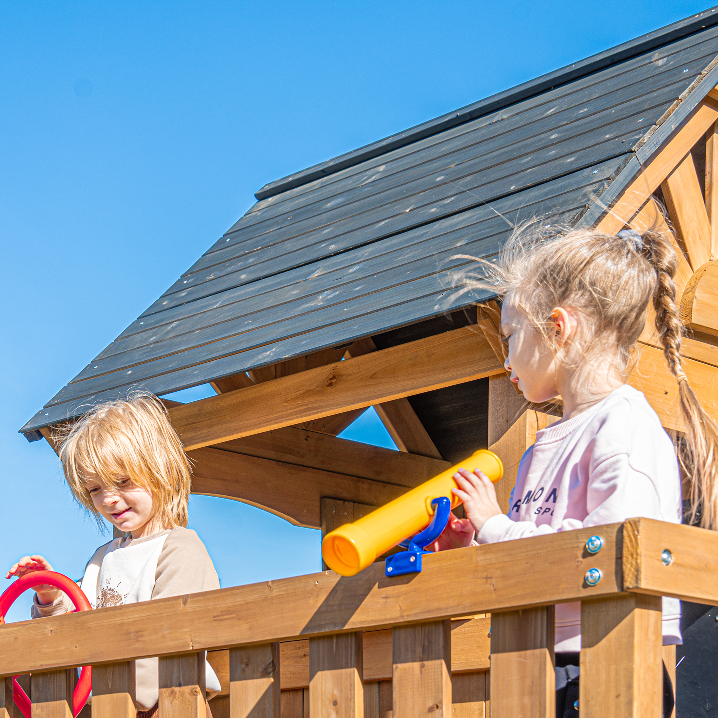 AXI Jack Climbing Frame with Double Swing and Trapeze – Purple Slide