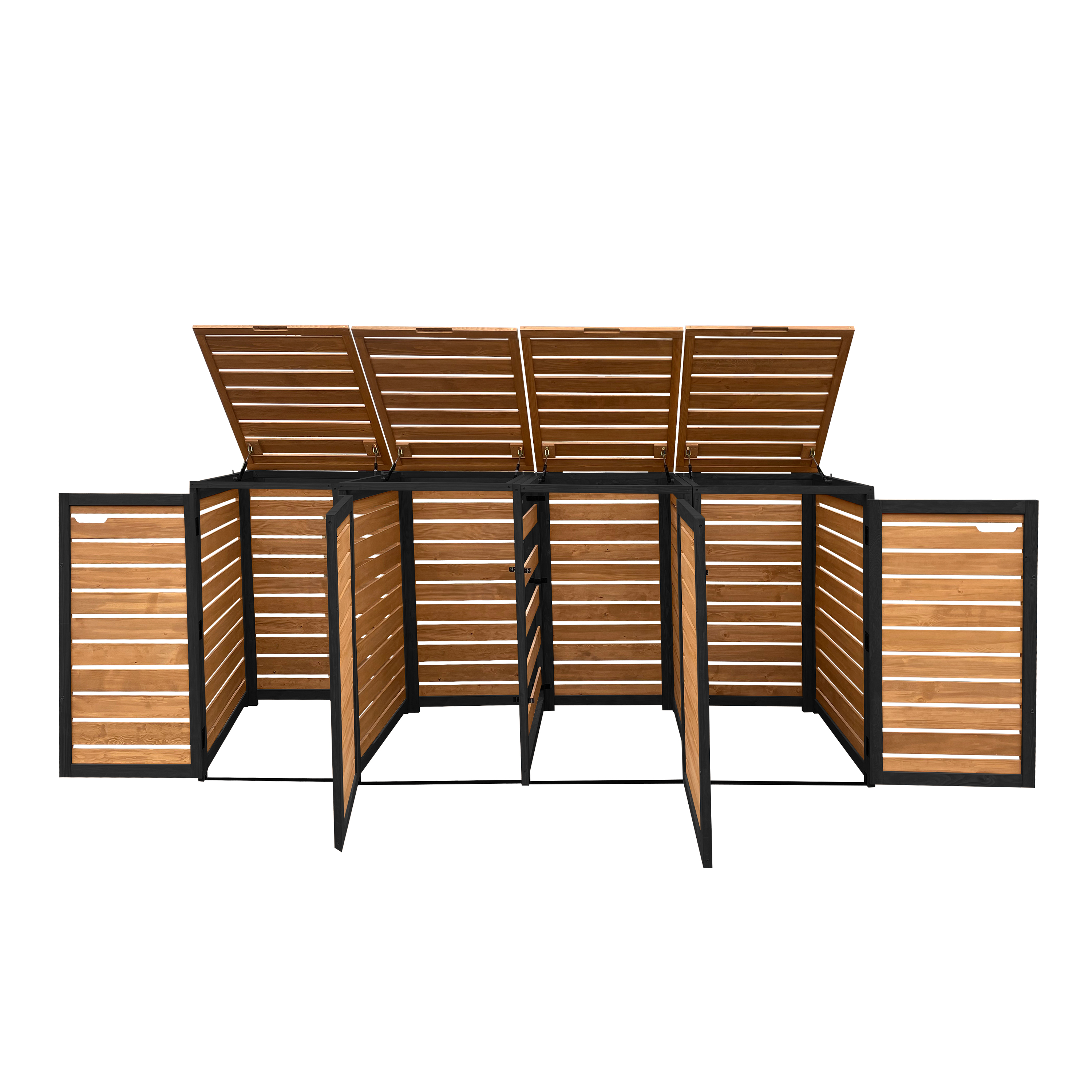 AXI Lex Wooden Bin Storage Brown/Black - 4 bins