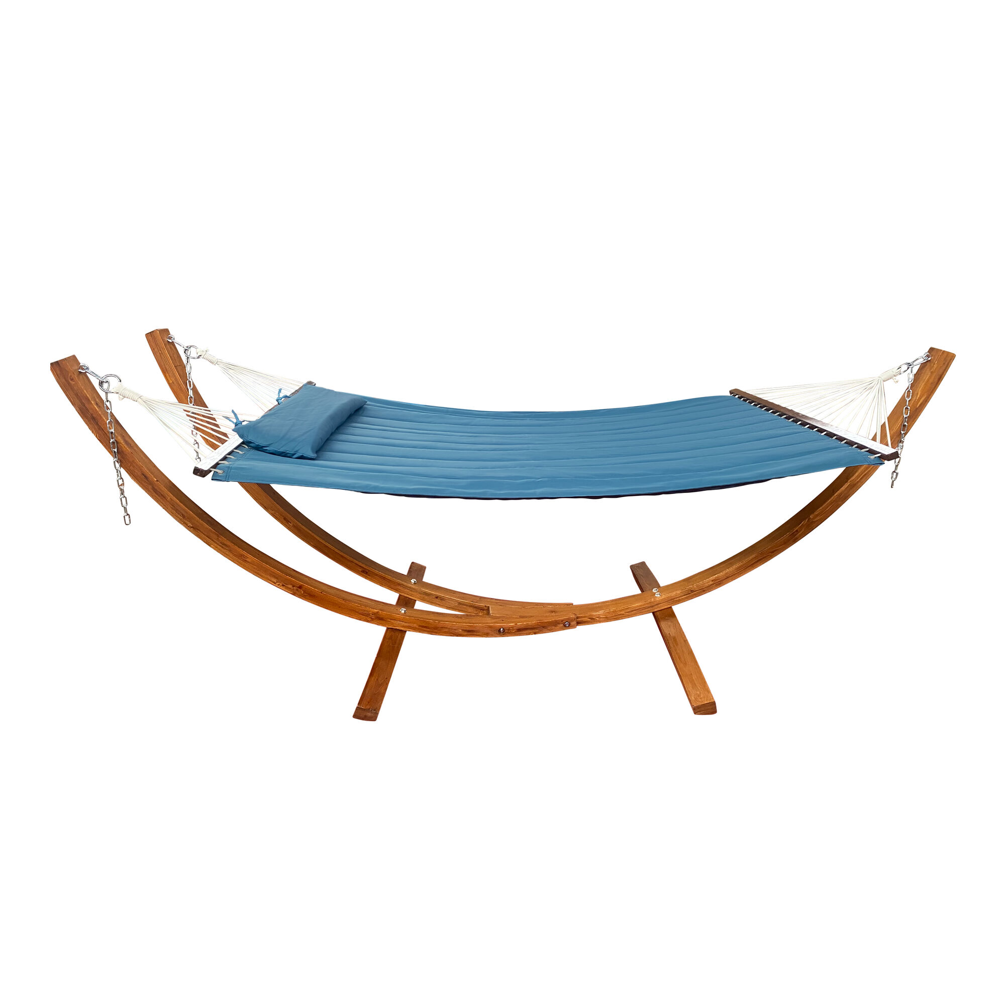 AXI Hawaii Hangmat set - Blauwe hangmat met houten frame-8720365060885 AXI Hawaii Hangmat set - Blauwe hangmat met houten frame