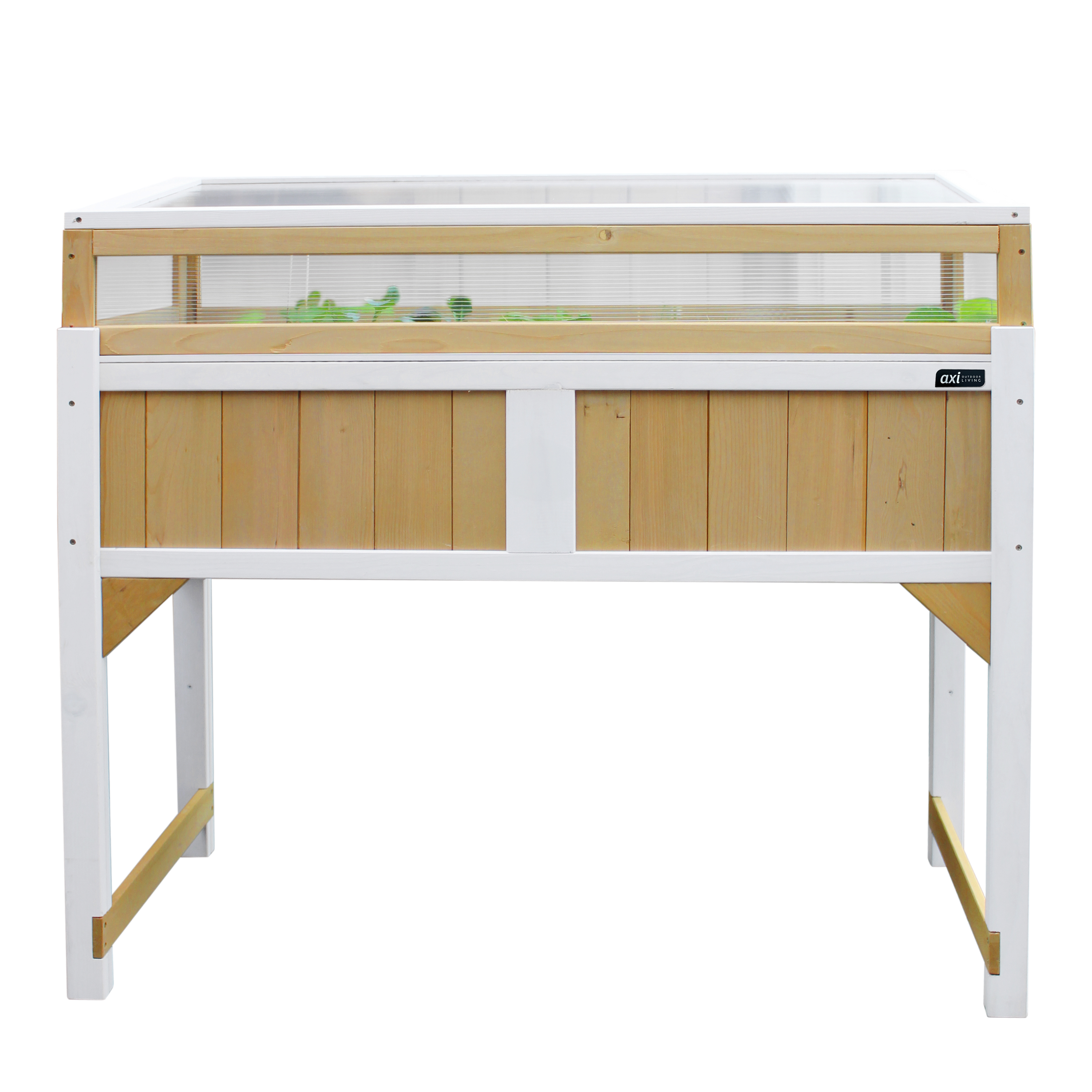 AXI Kweektafel met broeikas en gronddoek Bruin/wit