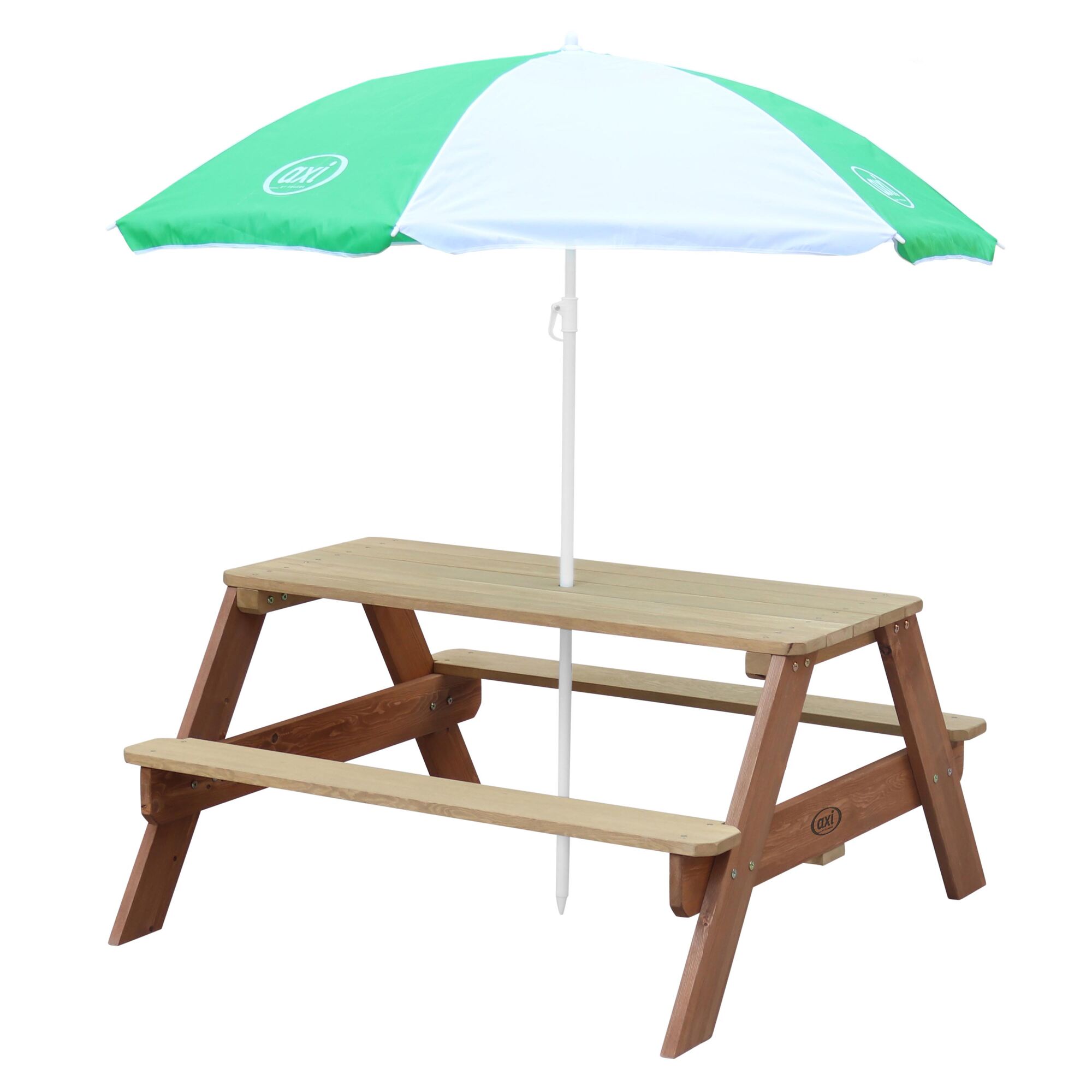 AXI Parasol Parasol âŒ€125 cm Groen/wit