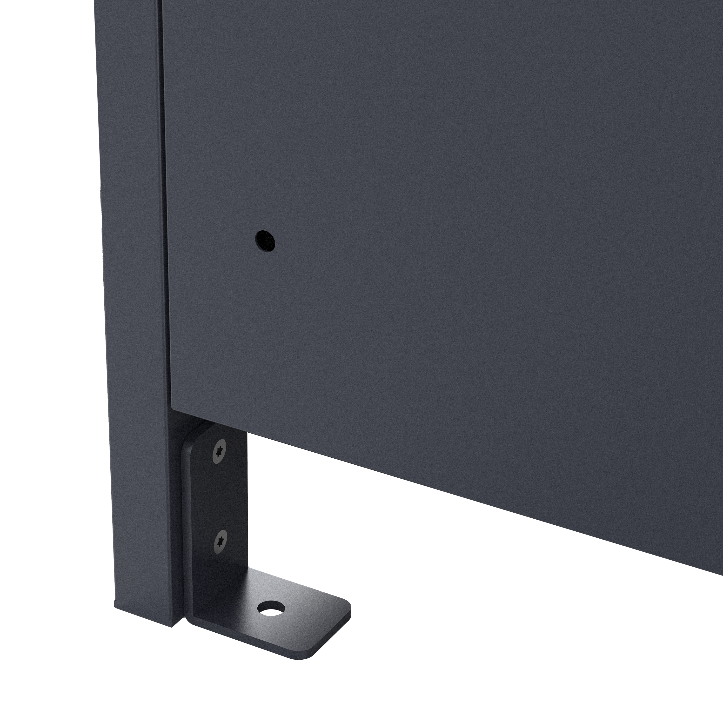 AXI LouisMetal Parcel Mailbox in Anthracite/Wood Look with Planter