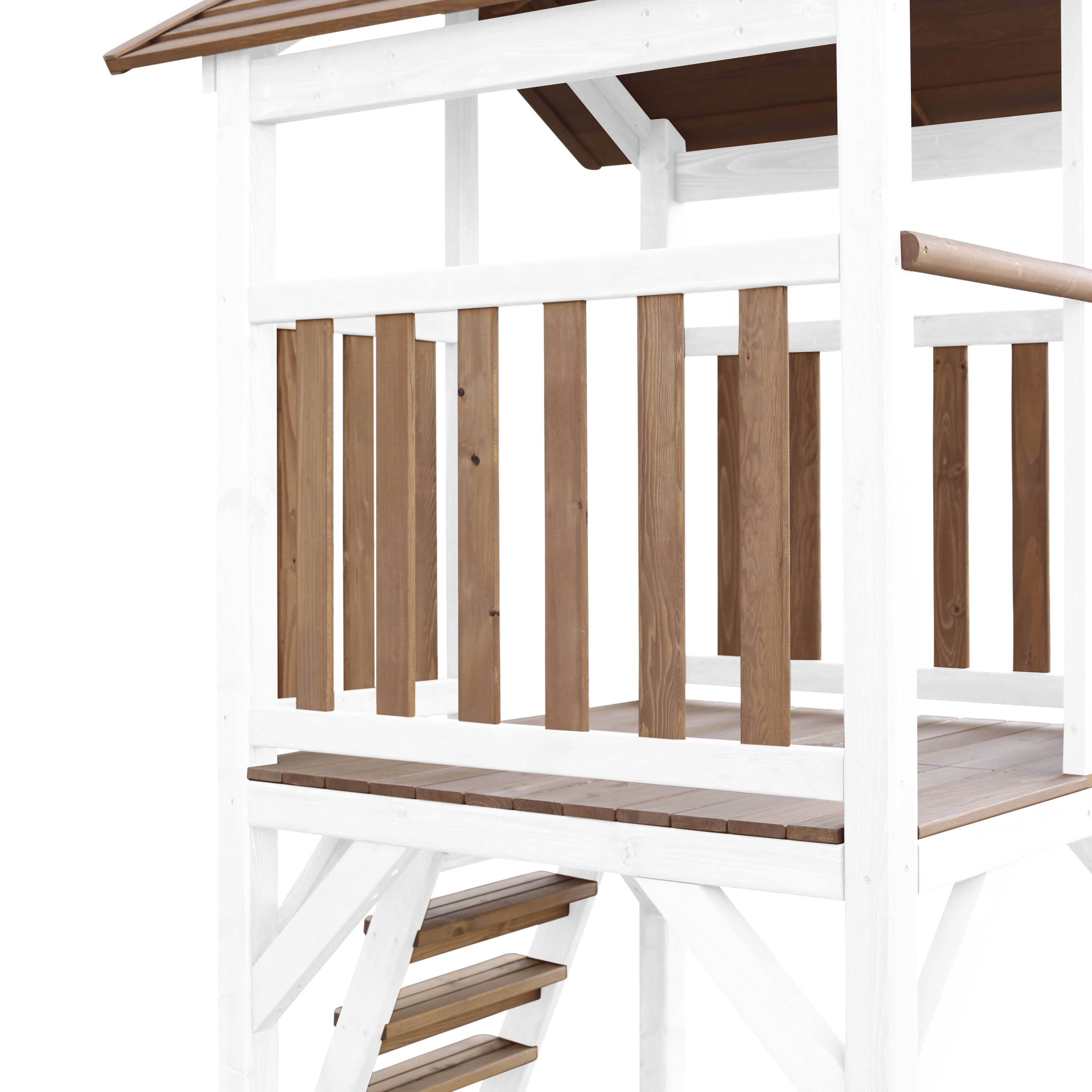 AXI Beach Tower with Summer Nest Swing Set Brown/White - Red Slide