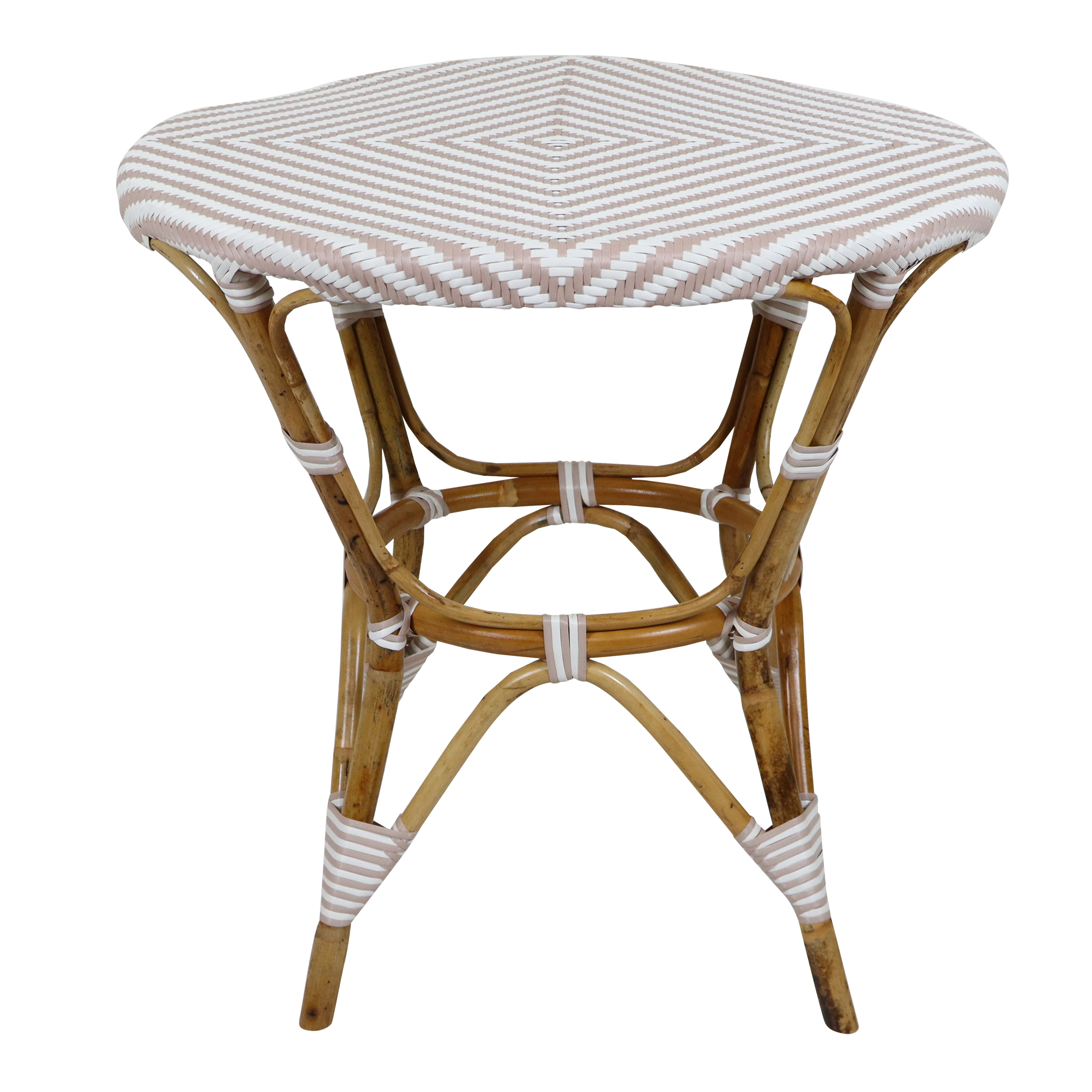 AXI Jacqueline Rattan Bistro Set Brown/White