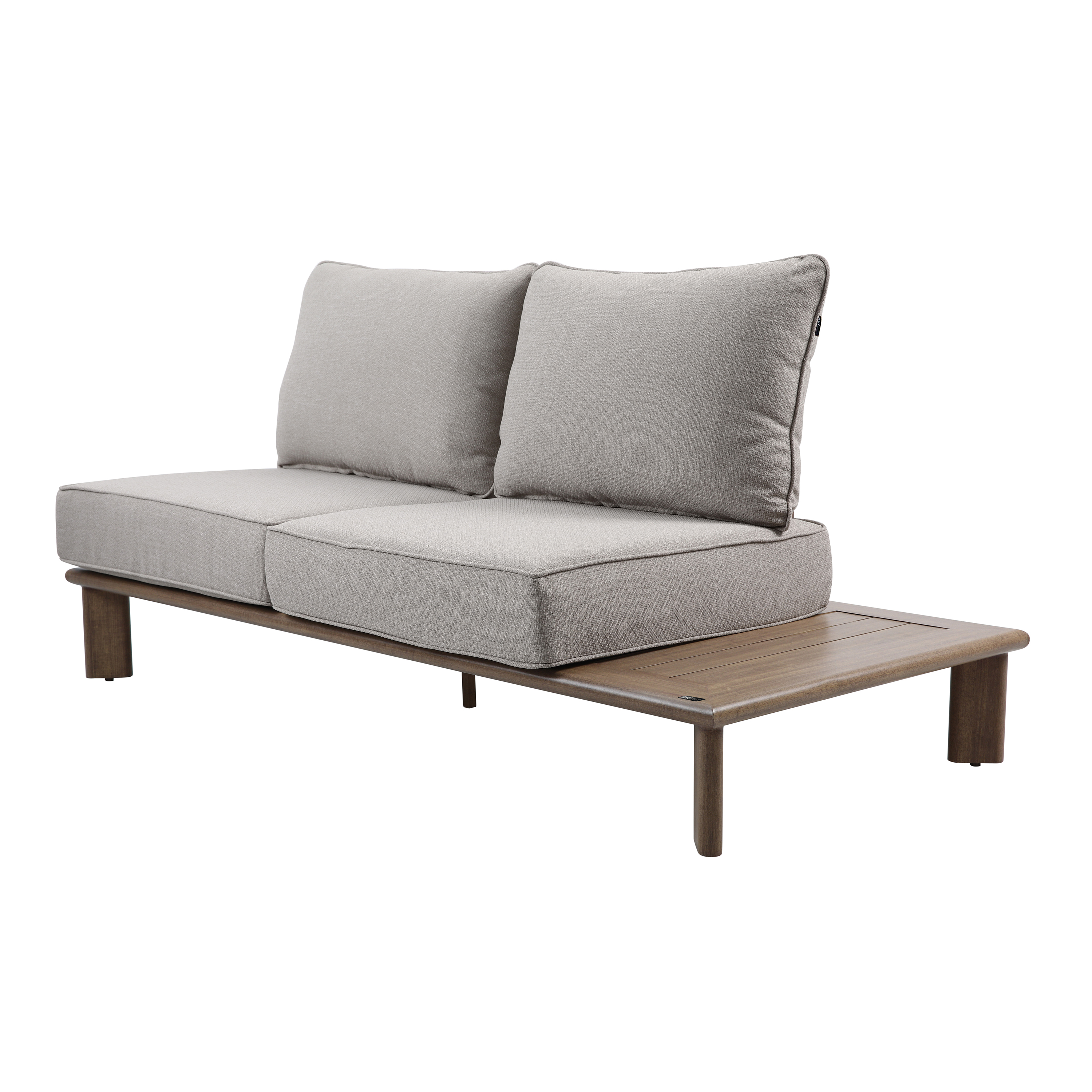 AXI Avery Lounge Set with Side Tables Wood-Look with Beige-8720365065637 AXI Avery Lounge Set with Side Tables Wood-Look with Beige