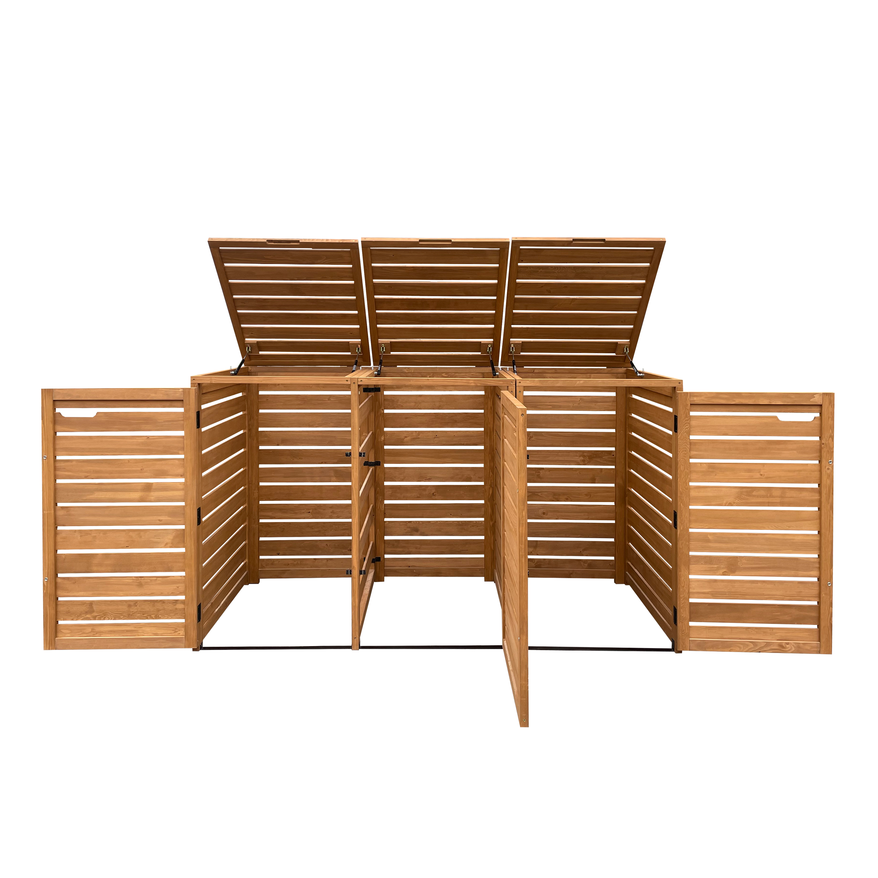 AXI Lex Wooden Bin Storage Brown – 3 bins