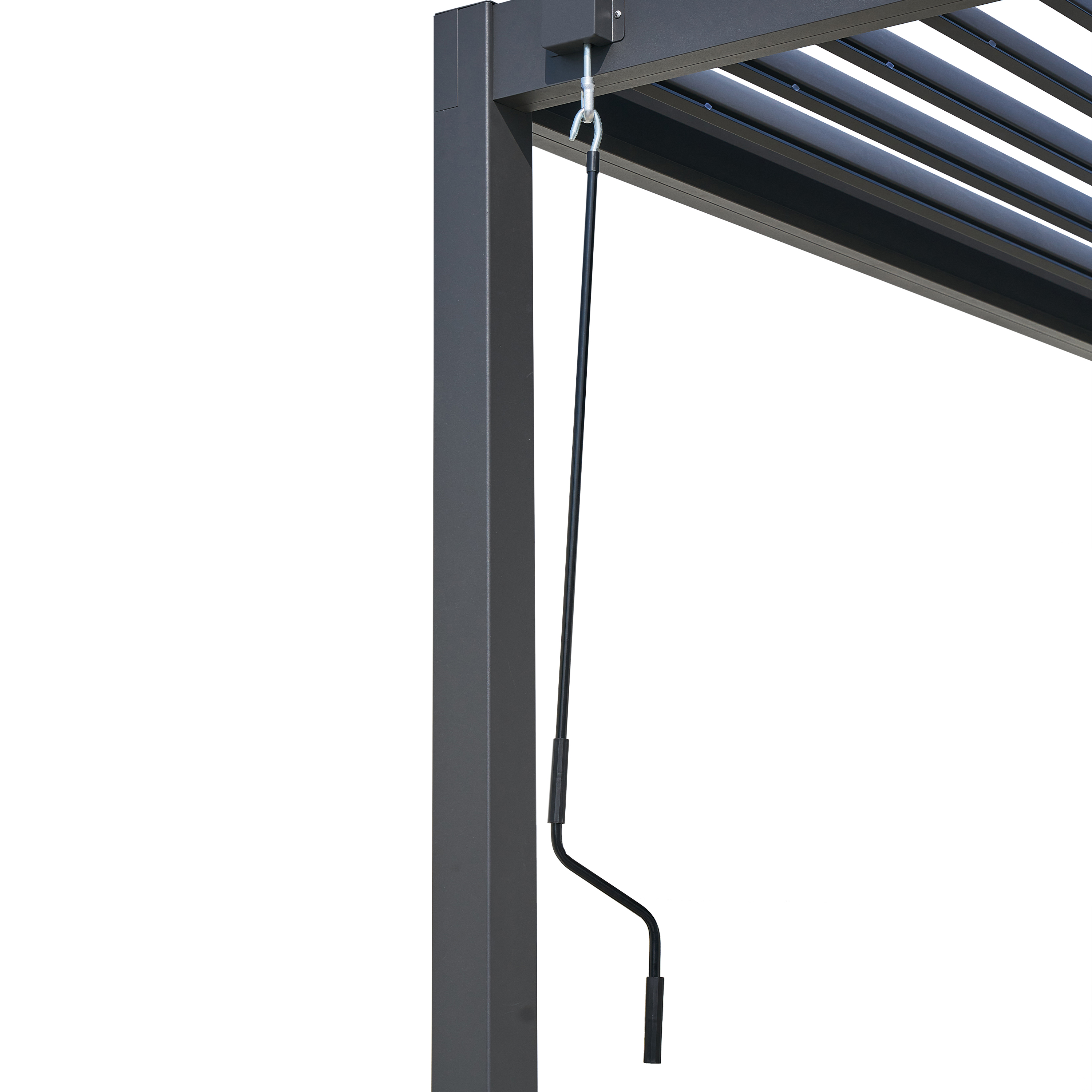 AXI Raya Aluminium Pergola 300 x 400 cm Anthracite-8720365066061 AXI Raya Aluminium Pergola 300 x 400 cm Anthracite