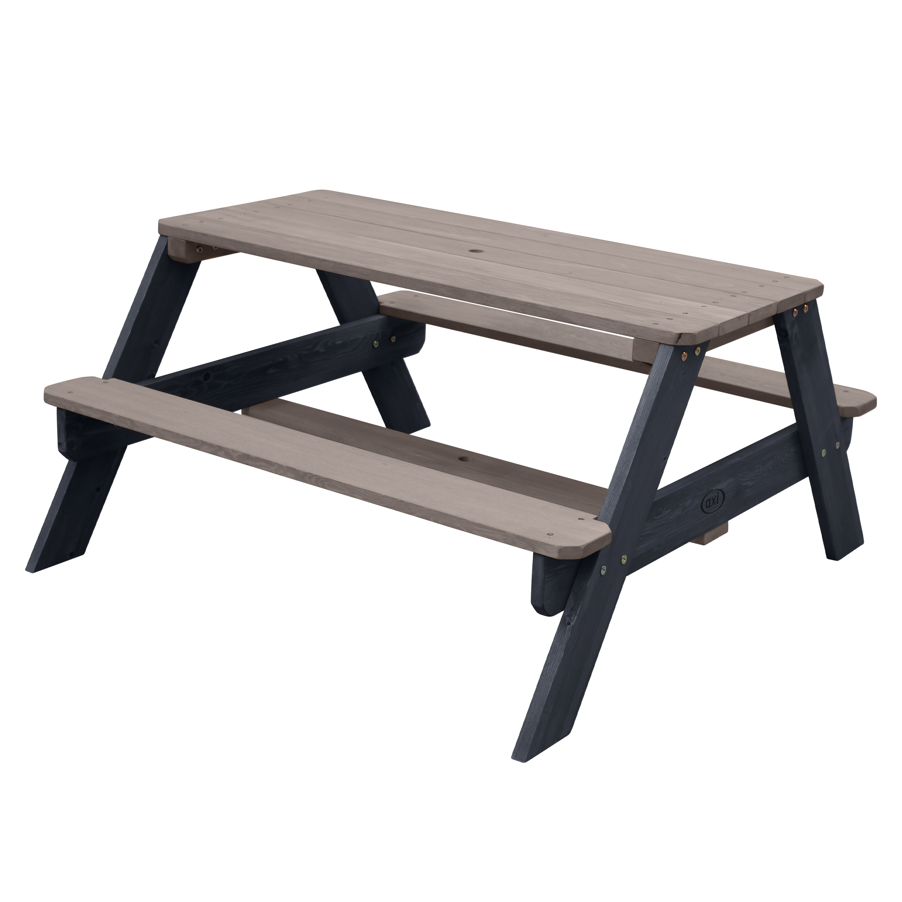 AXI Nick Picnic Table Anthracite/Grey - Umbrella Blue/Grey