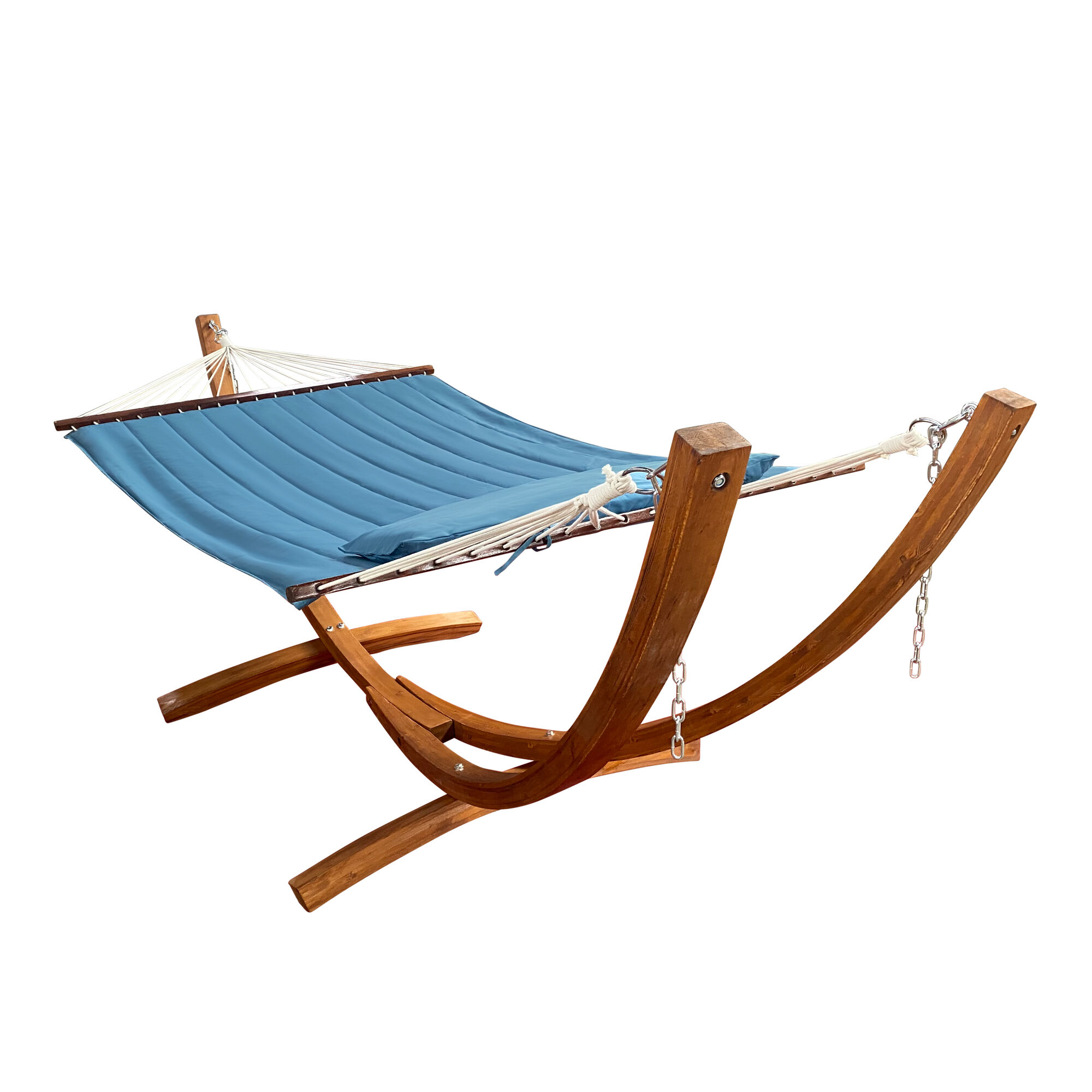 AXI Hawaii Hangmat set - Blauwe hangmat met houten frame-8720365060885 AXI Hawaii Hangmat set - Blauwe hangmat met houten frame