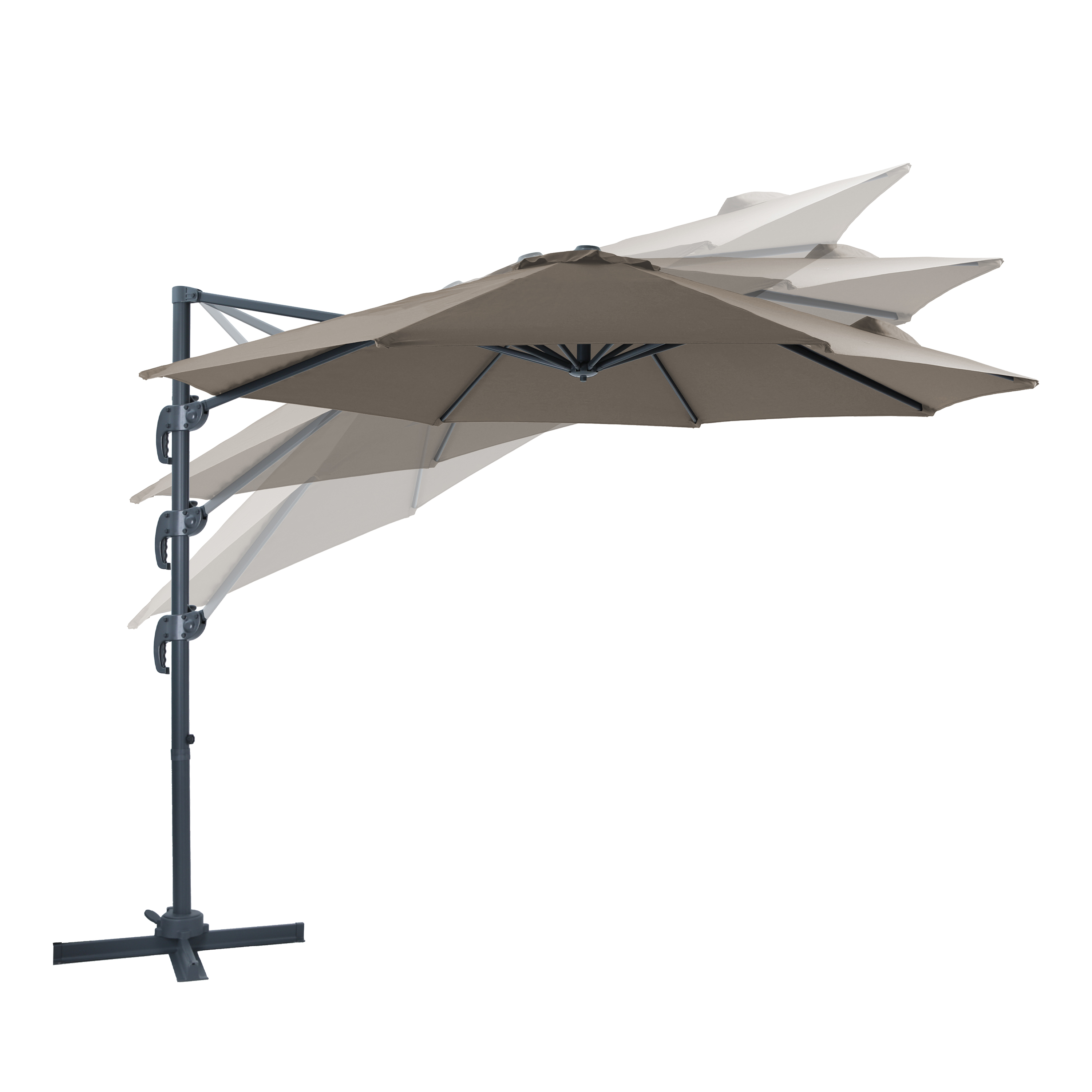AXI Marisol Floating Parasol Ã˜ 300cm Anthracite/Taupe