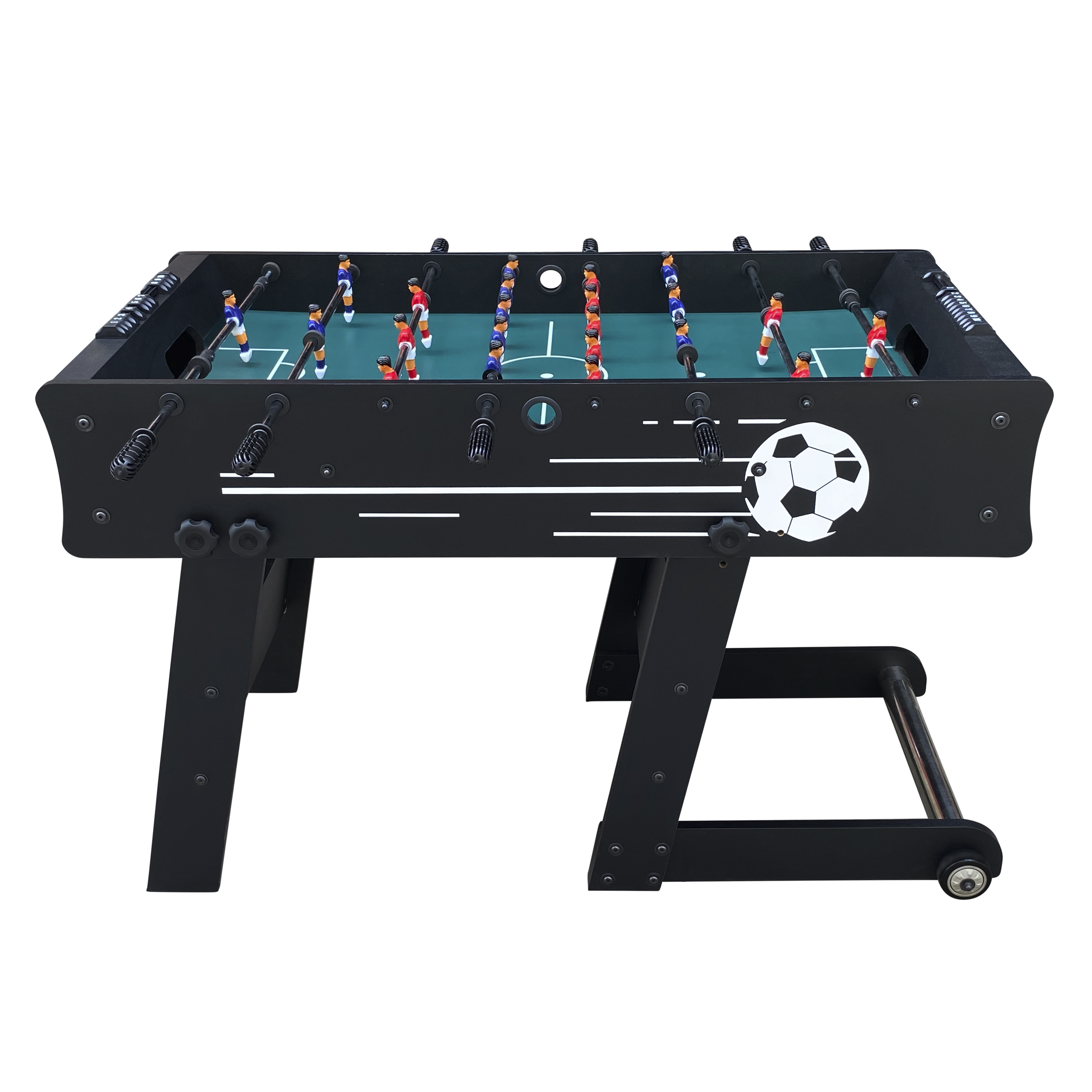 Cougar Scorpion Kick TS Folding Football Table - Black-8717973936046 Cougar Scorpion Kick TS Folding Football Table - Black