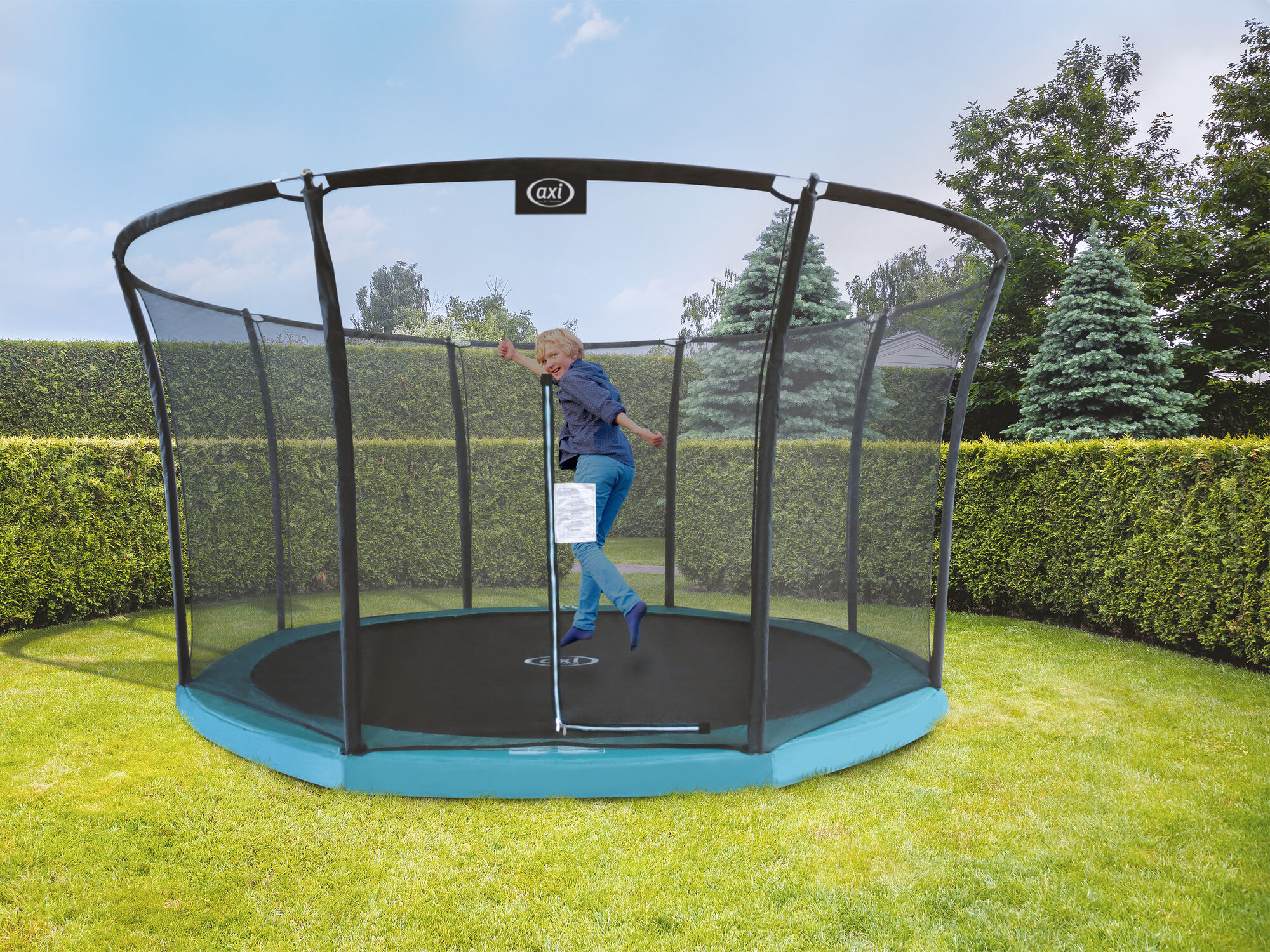 AXI Denver Trampoline 12ft - Inground - Green