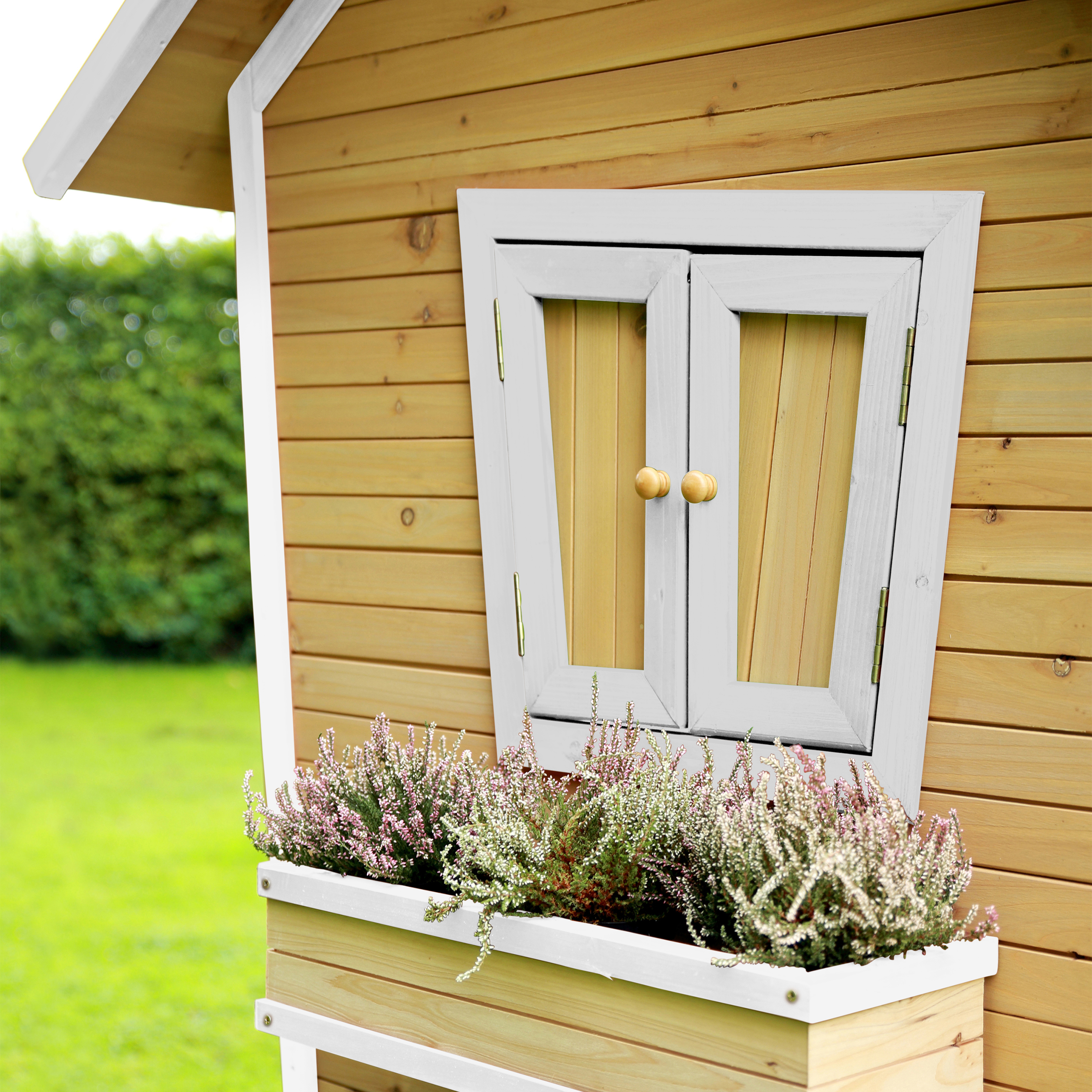 AXI Robin Playhouse Brown/White - Blue Slide