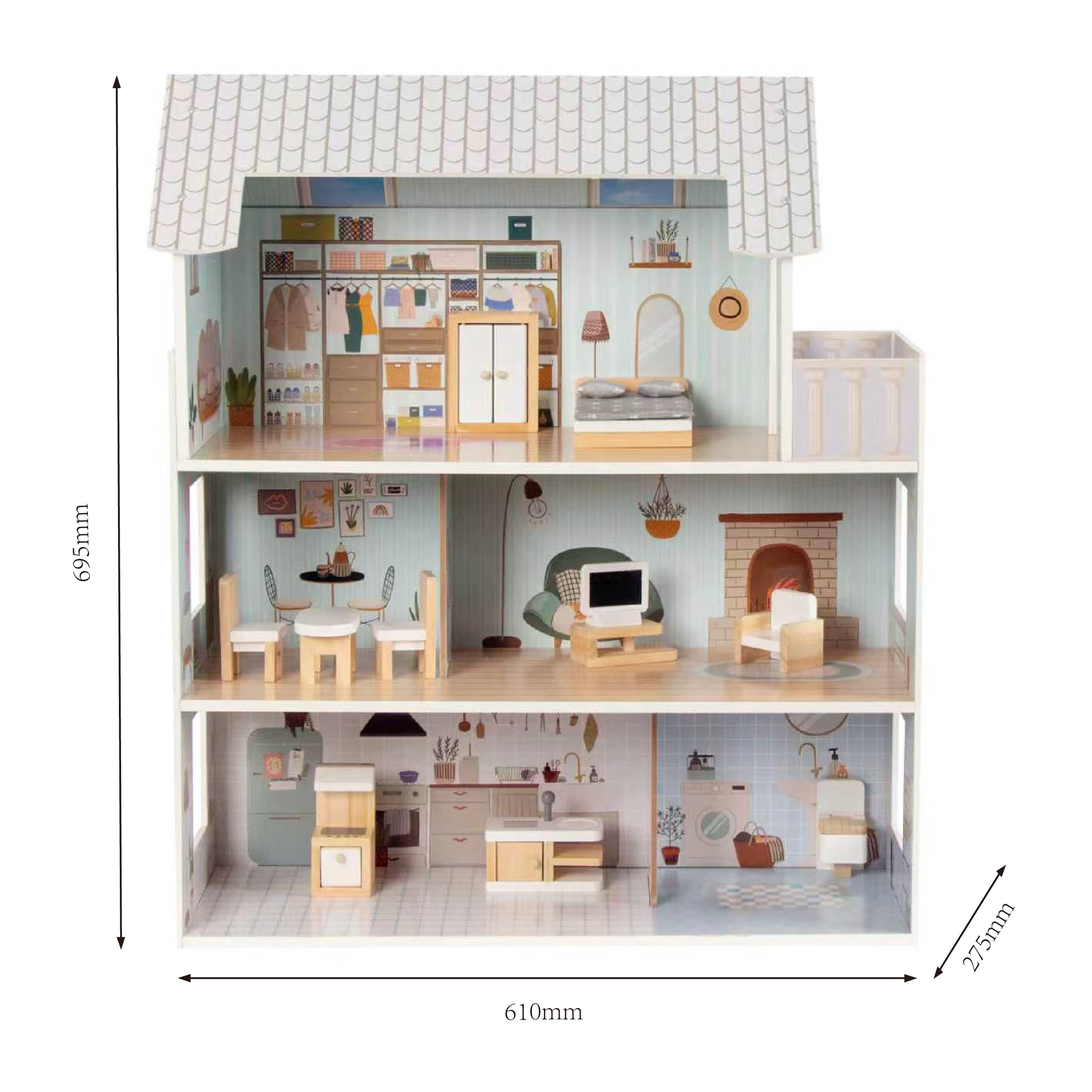 Sunny Yara Wooden Dollhouse