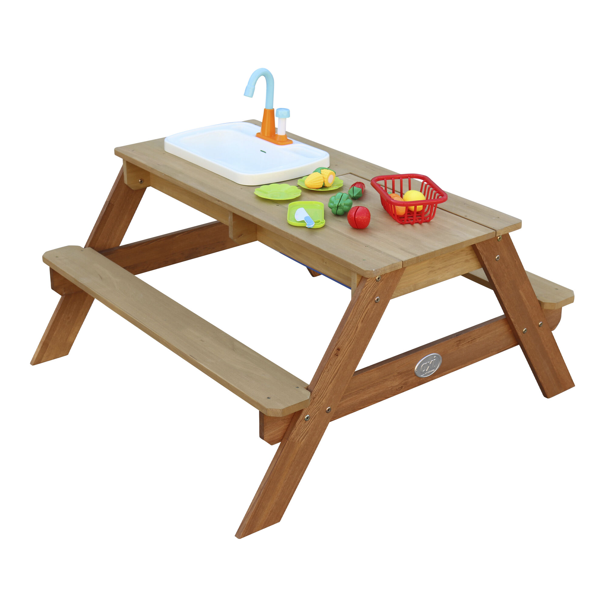 AXI Emily Zand & Water Picknicktafel met Speelkeuken wastafel Bruin