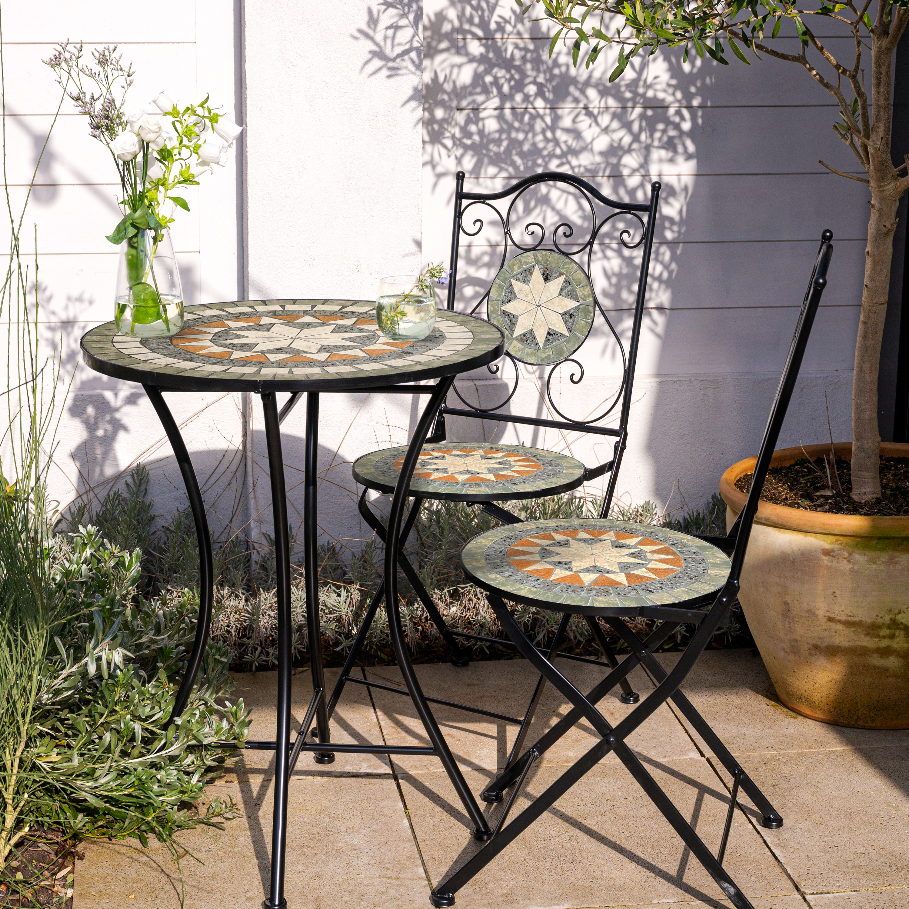 AXI AmÃ©lie MozaÃ¯ek Bistro-set Ster Grijs/bruin