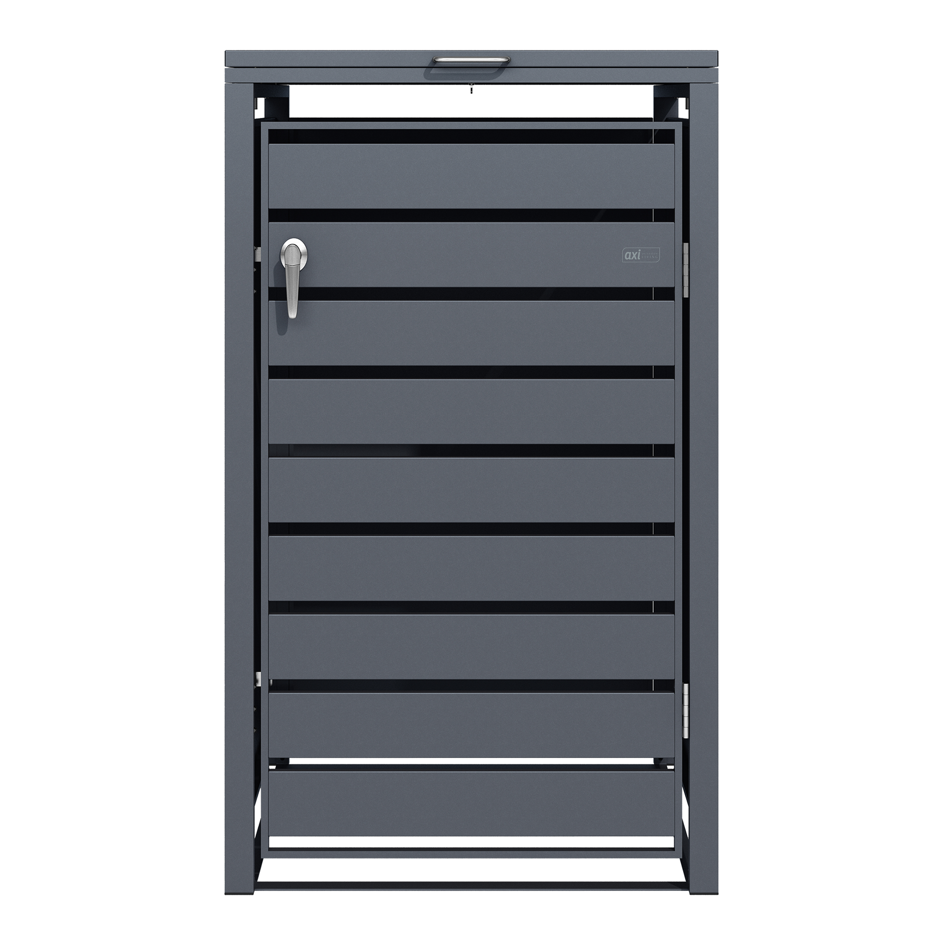 AXI Lucas Metal Garbage Bin Shed Anthracite - 1 Garbage Bin
