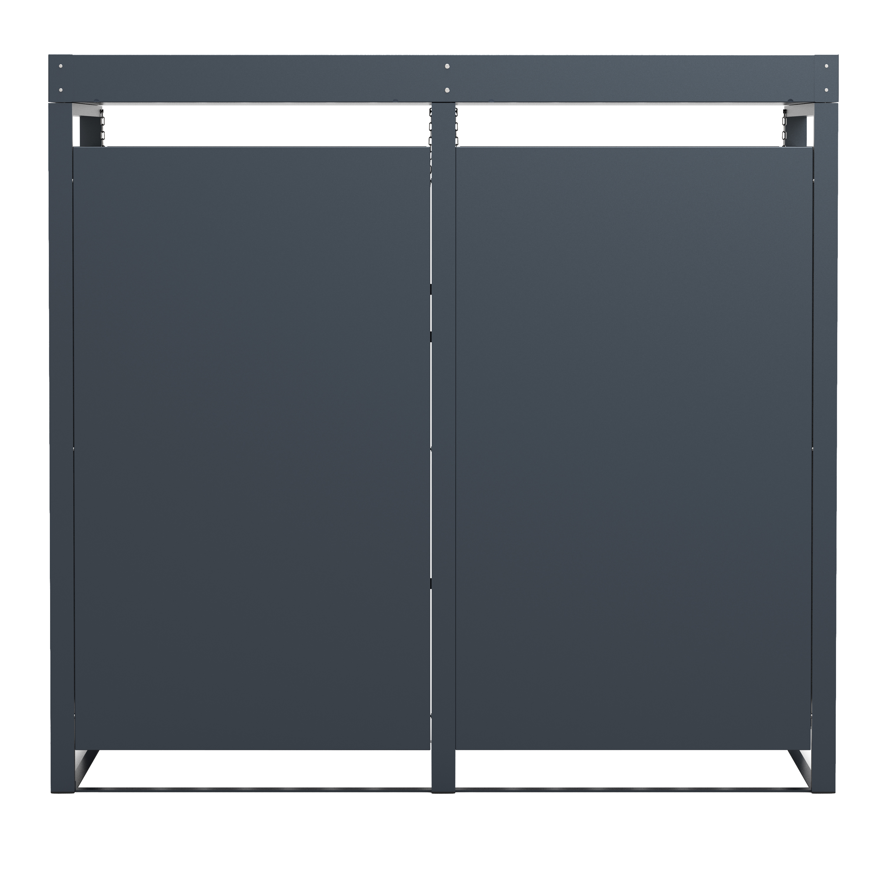 AXI Leon Bin Storage with Louis Parcel Postbox Anthracite – 2 Garbage Bins