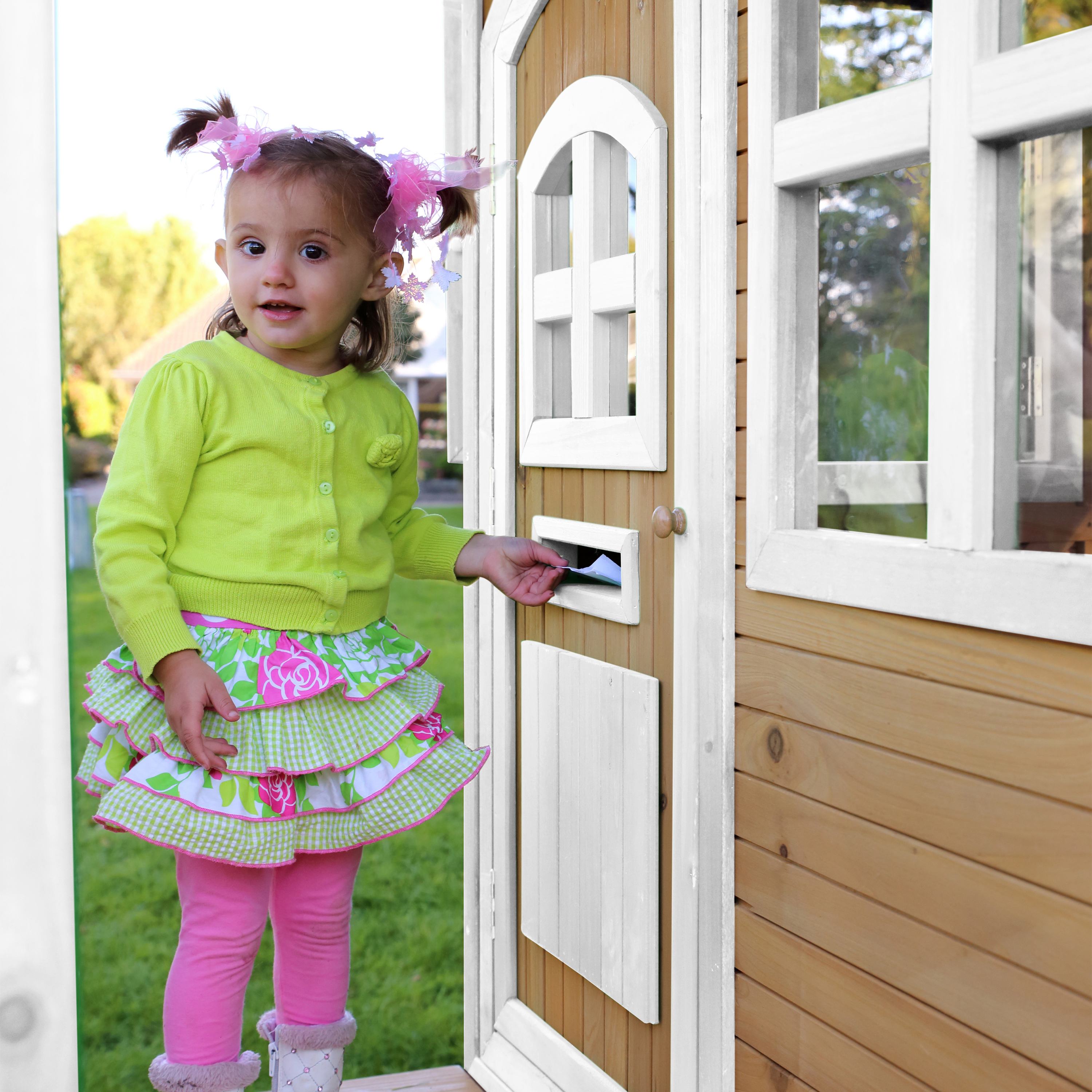 AXI Tom Playhouse Brown/White - Purple Slide