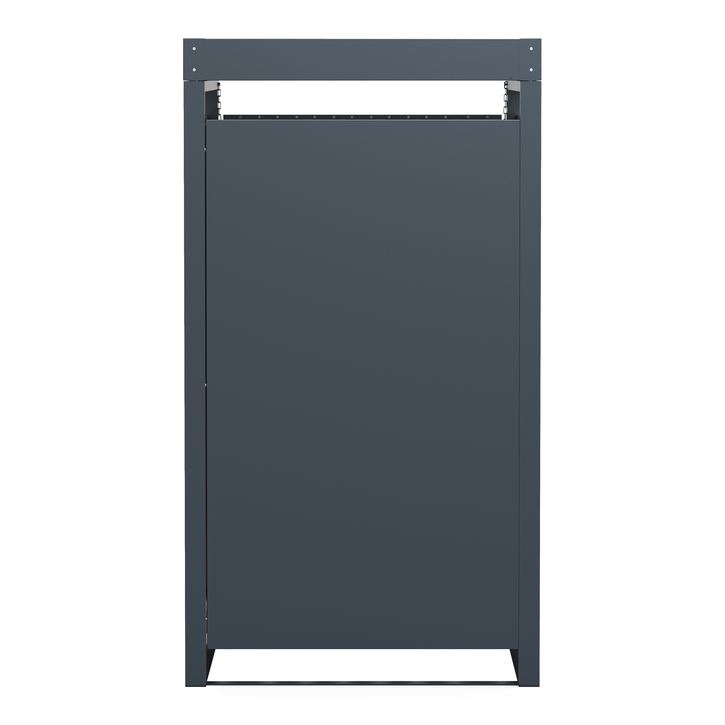 AXI Leon Bin Storage with Louis Parcel Postbox Anthracite – 1 Garbage Bin