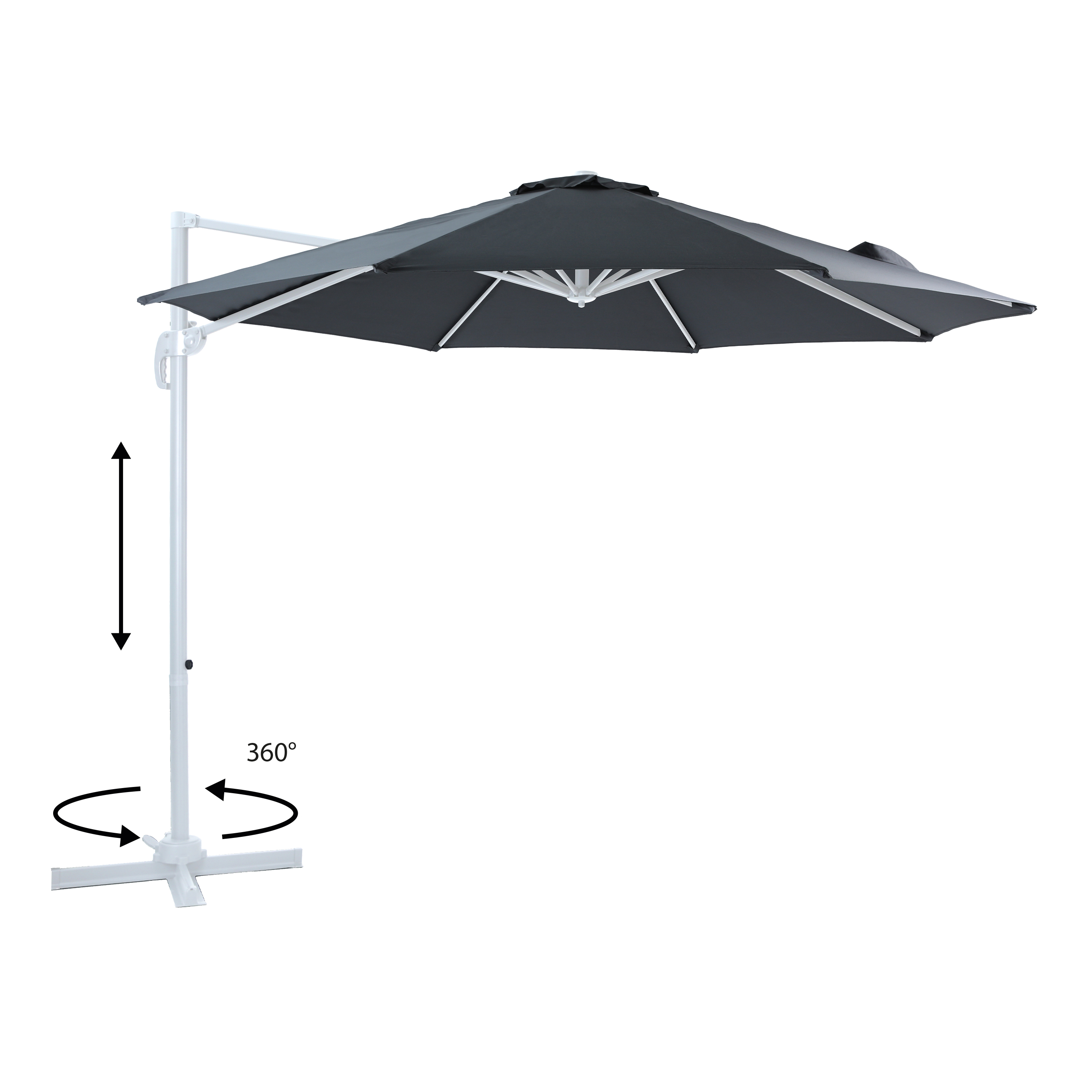 AXI Marisol Floating Parasol Ã˜ 300cm White/Grey 