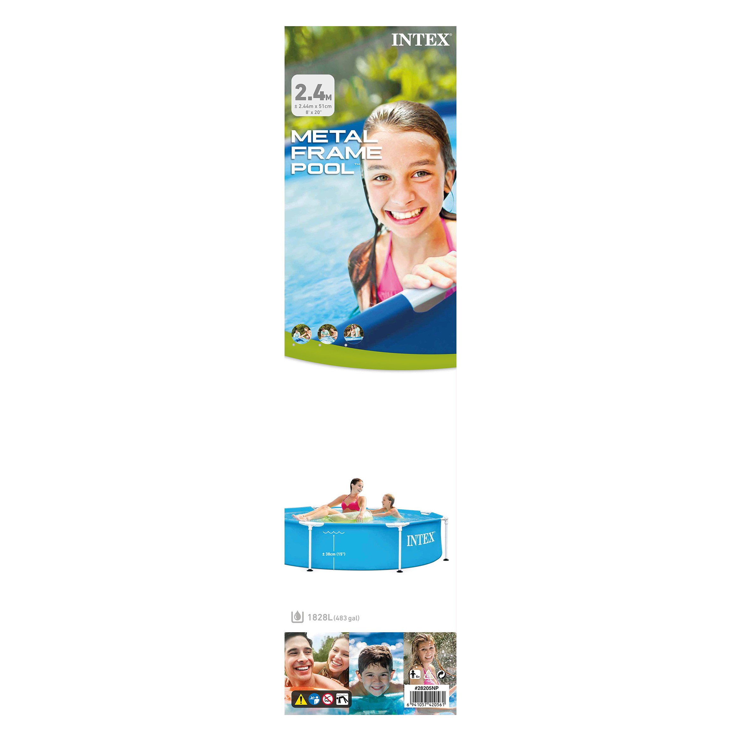 Intex Metal Frame Zwembad Ã˜ 244x51cm