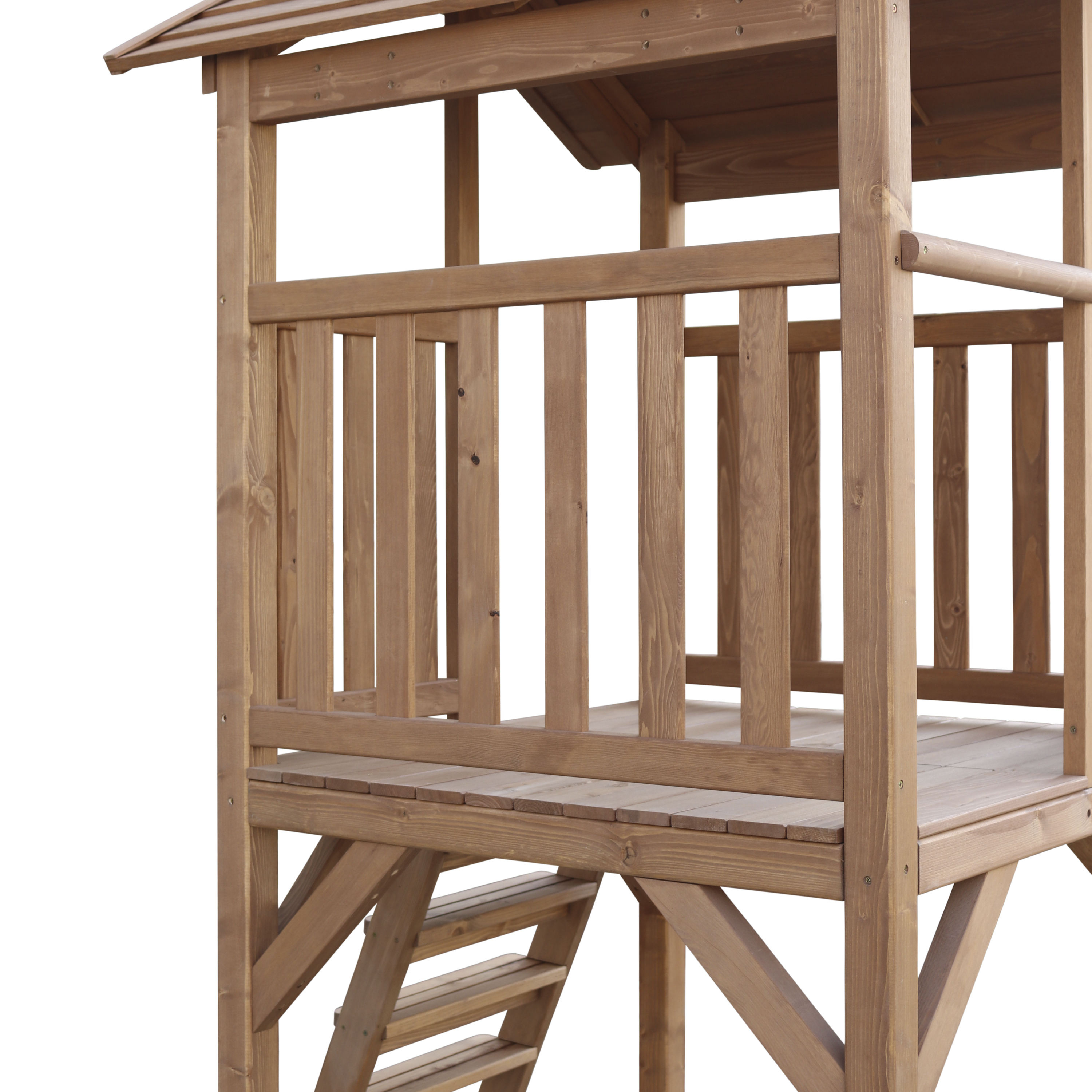 AXI Beach Tower with Roxy Nest Swing Set Brown - Green Slide