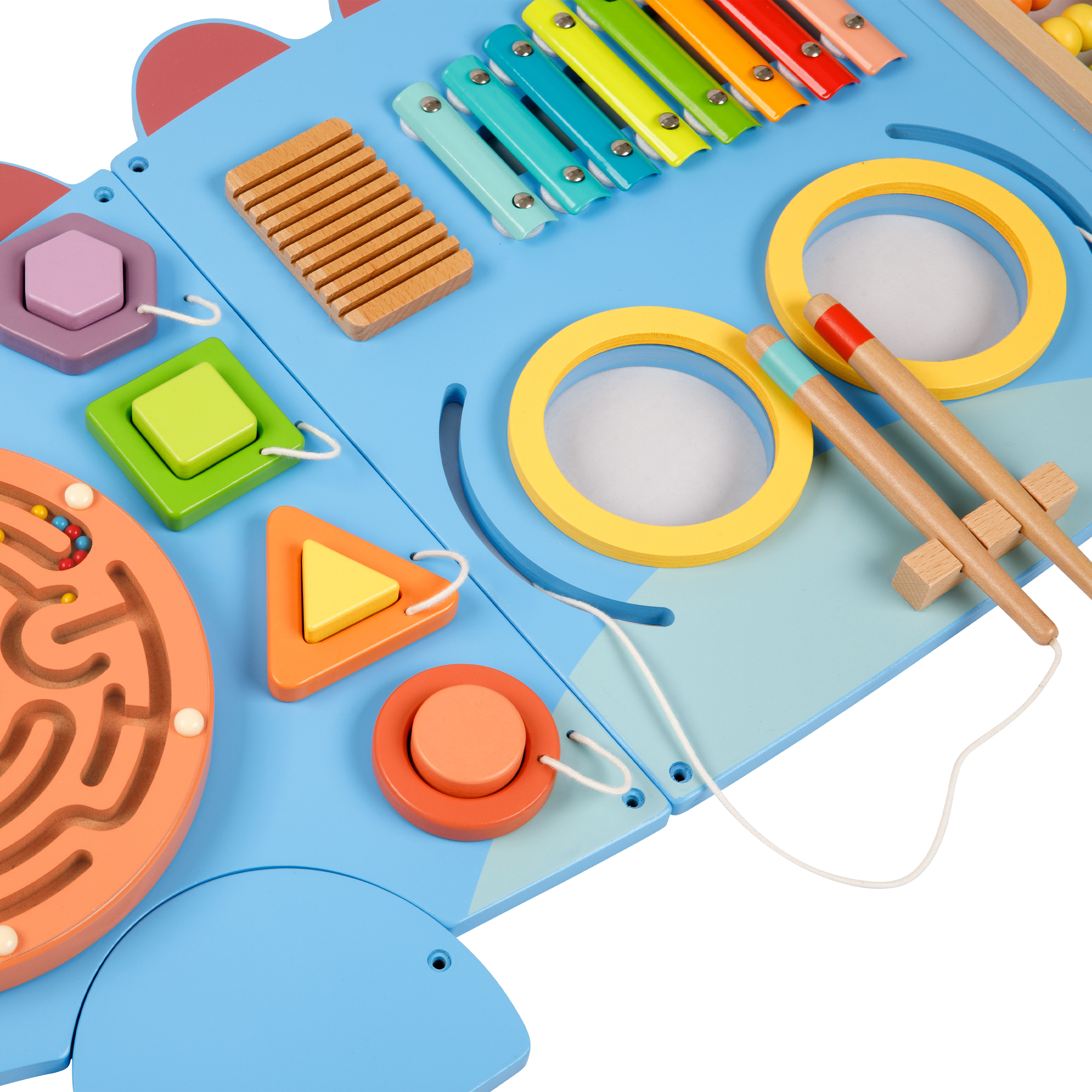 Tooky Toy Wooden Activity Panel Dinosaur