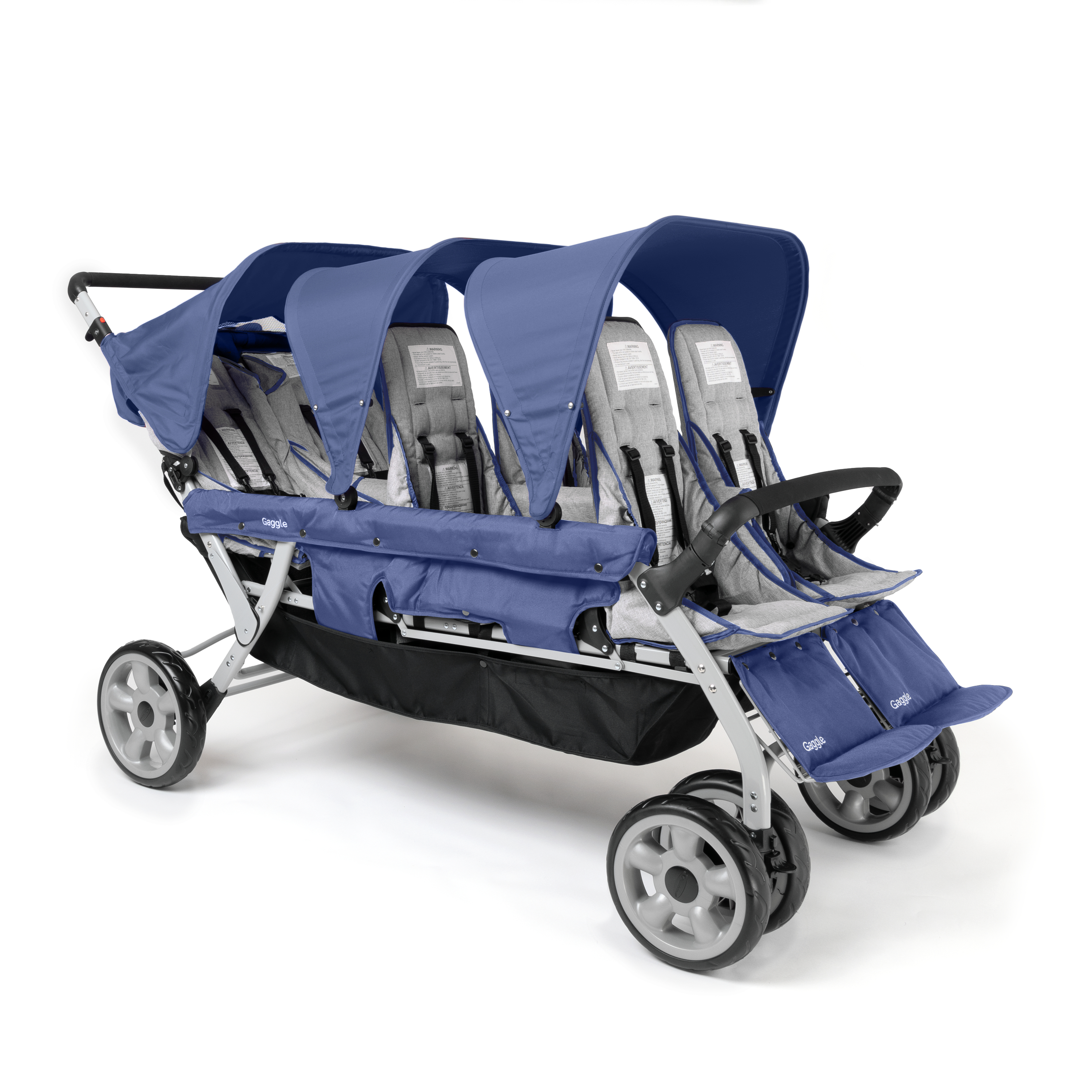 Gaggle Jamboree Folding Stroller for 6 children - Blue-0849801000105 Gaggle Jamboree Folding Stroller for 6 children - Blue