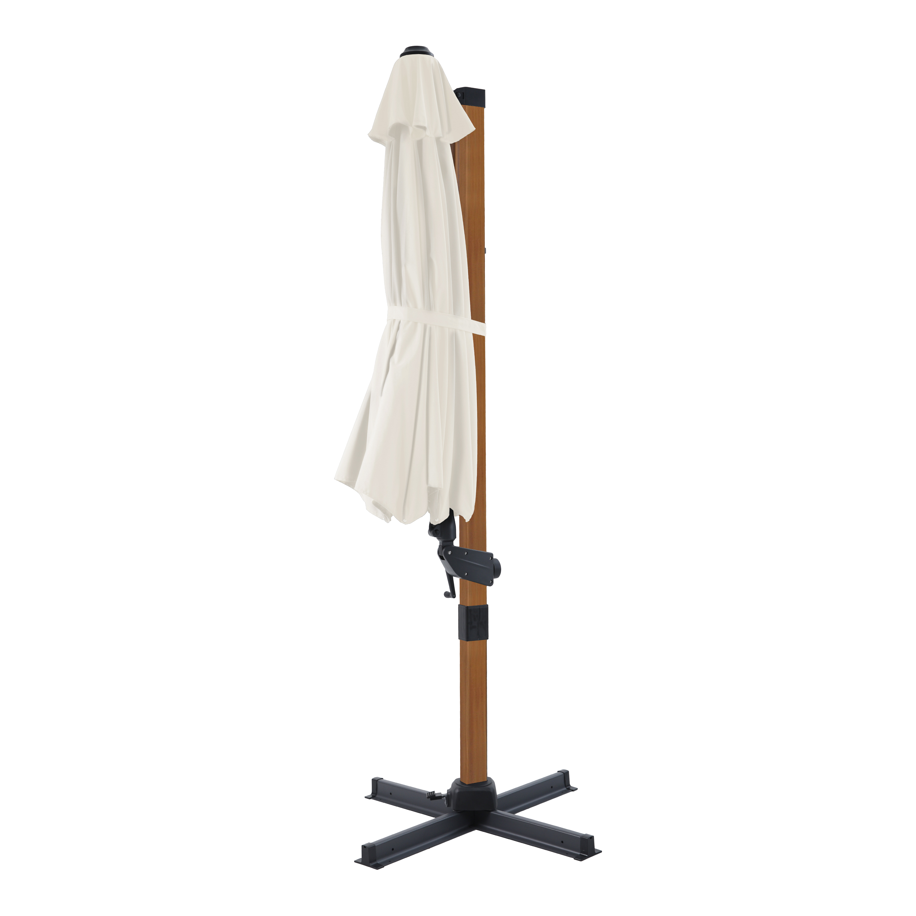 AXI Cyrus Premium Zweefparasol Ã˜ 300cm Houtlook/beige