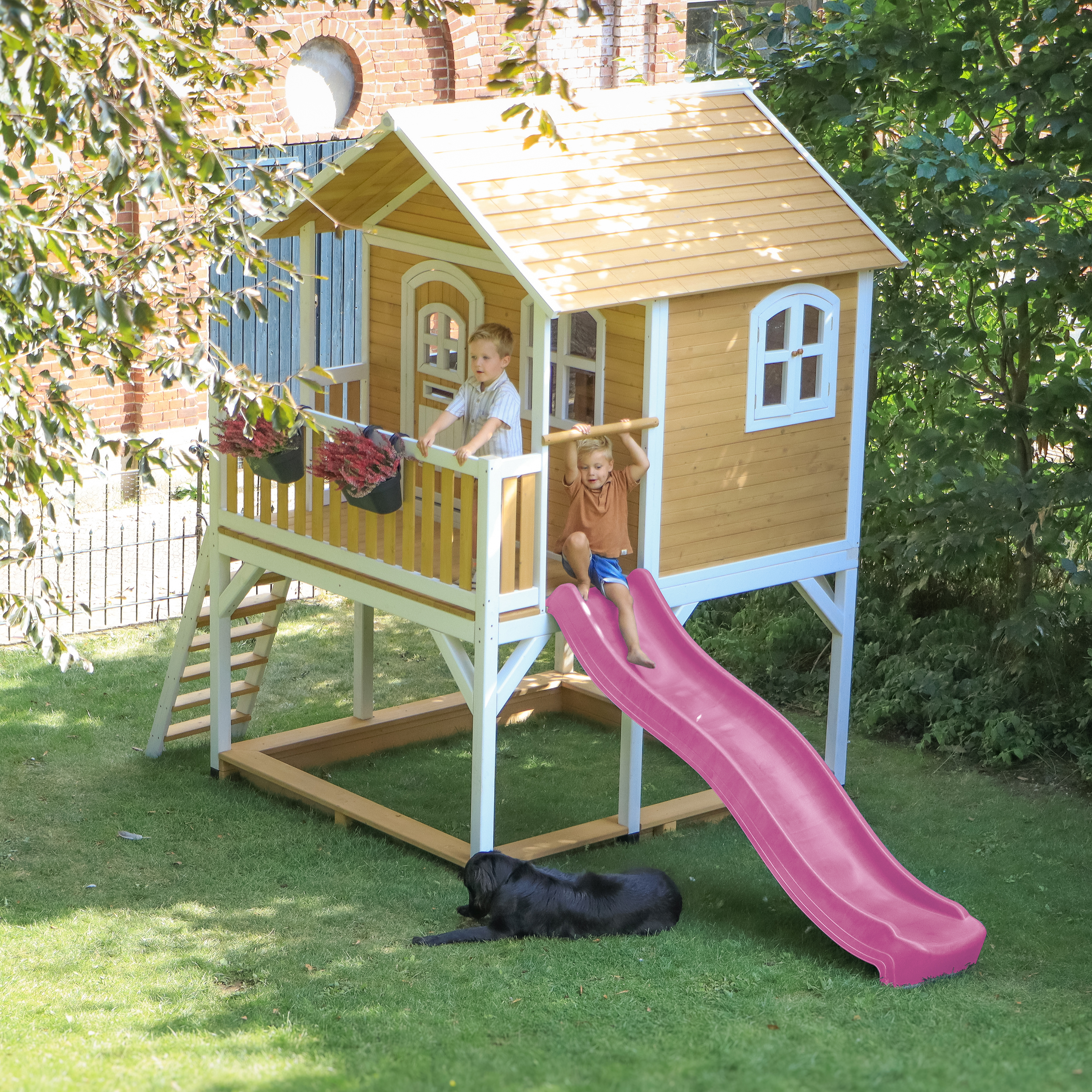 AXI Marc Playhouse Brown/White - Purple Slide