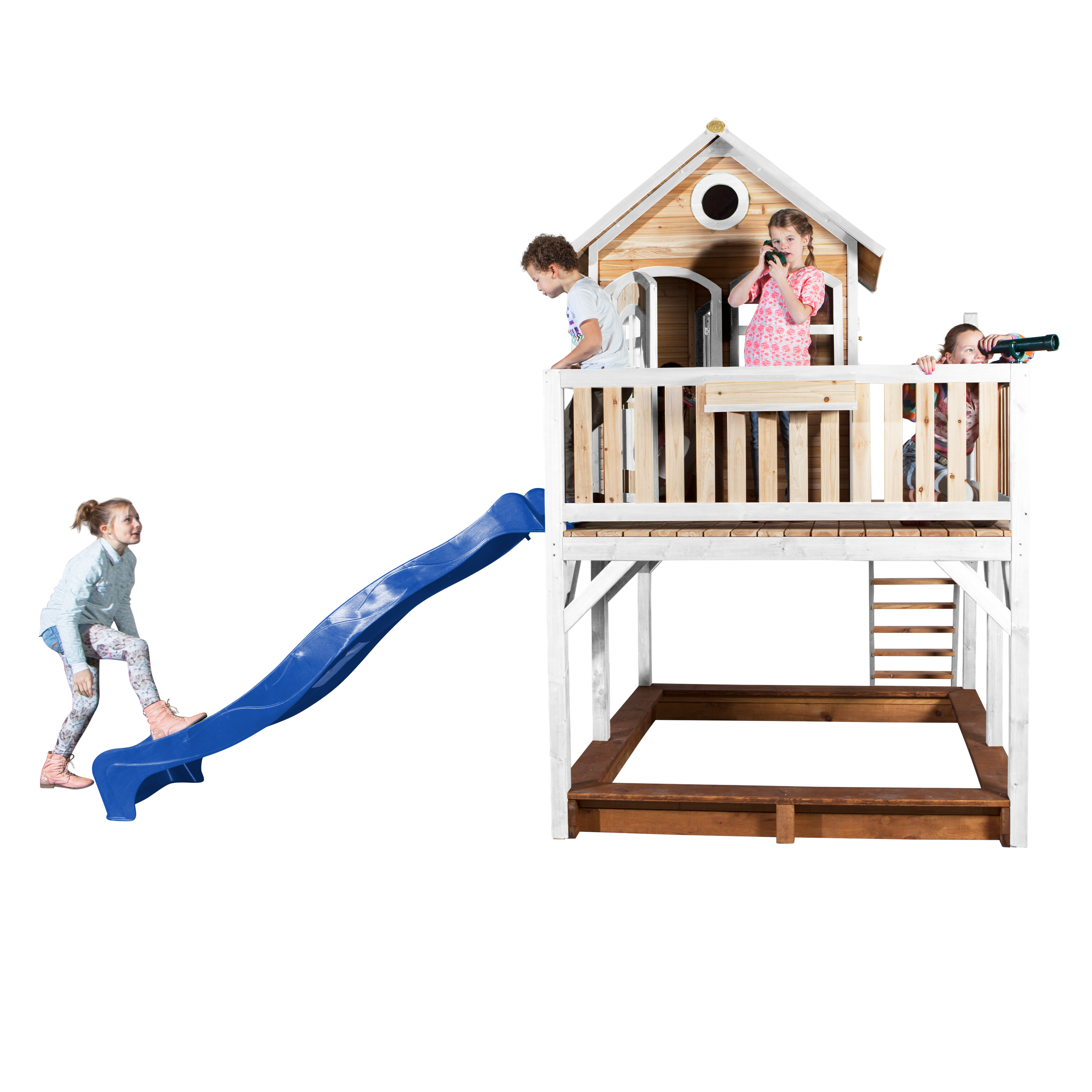AXI Liam Playhouse Brown/White - Blue Slide