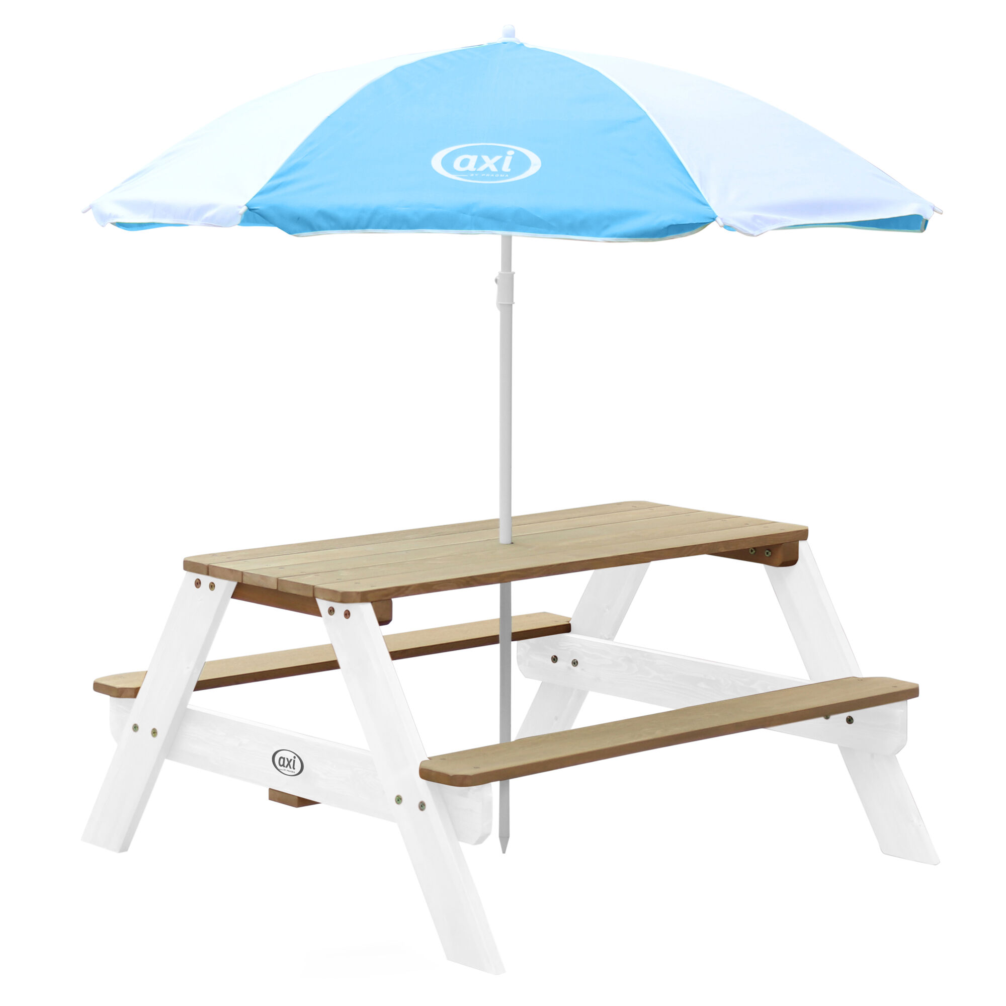 AXI Parasol âŒ€125 cm - Blauw/wit