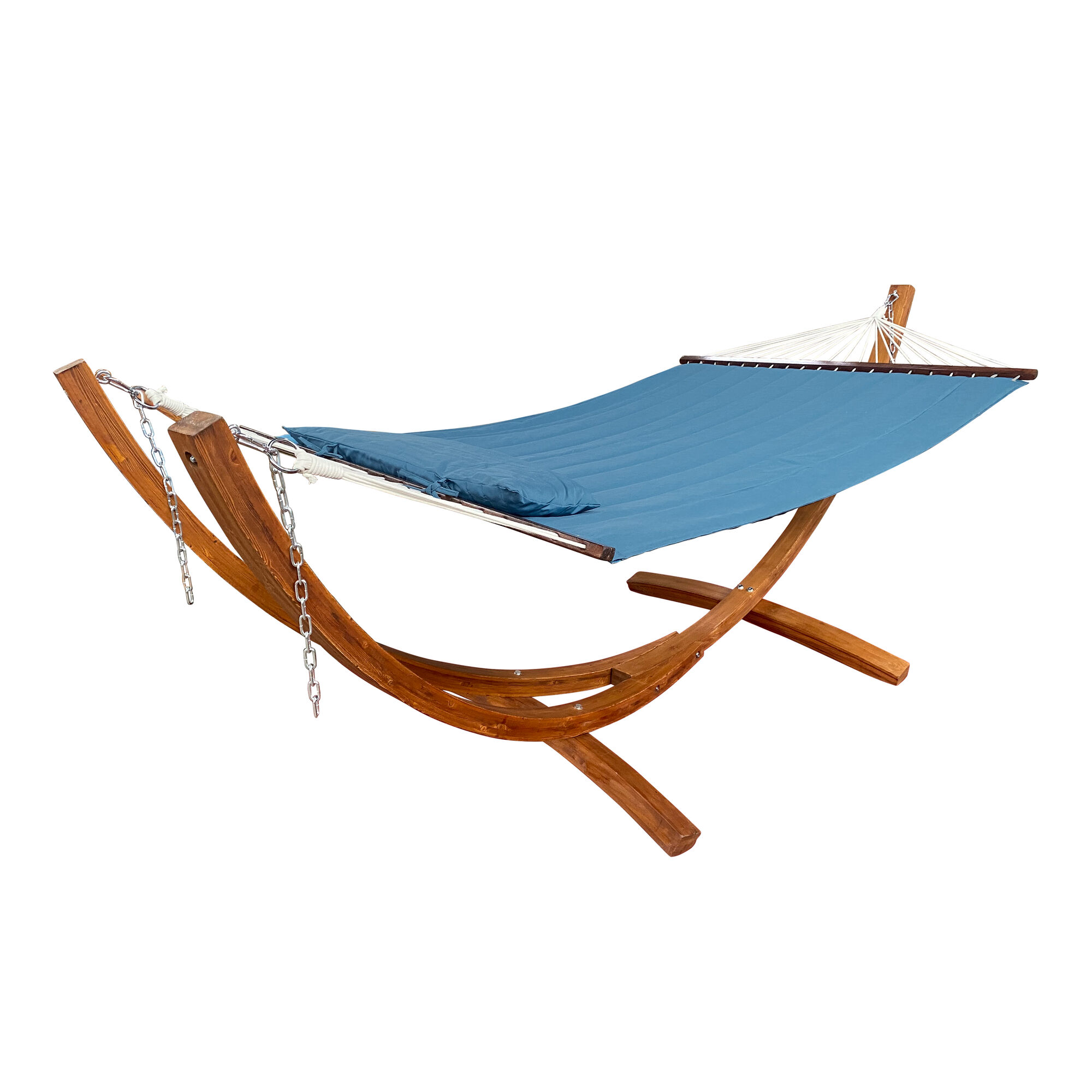 AXI Hawaii Hangmat set - Blauwe hangmat met houten frame-8720365060885 AXI Hawaii Hangmat set - Blauwe hangmat met houten frame