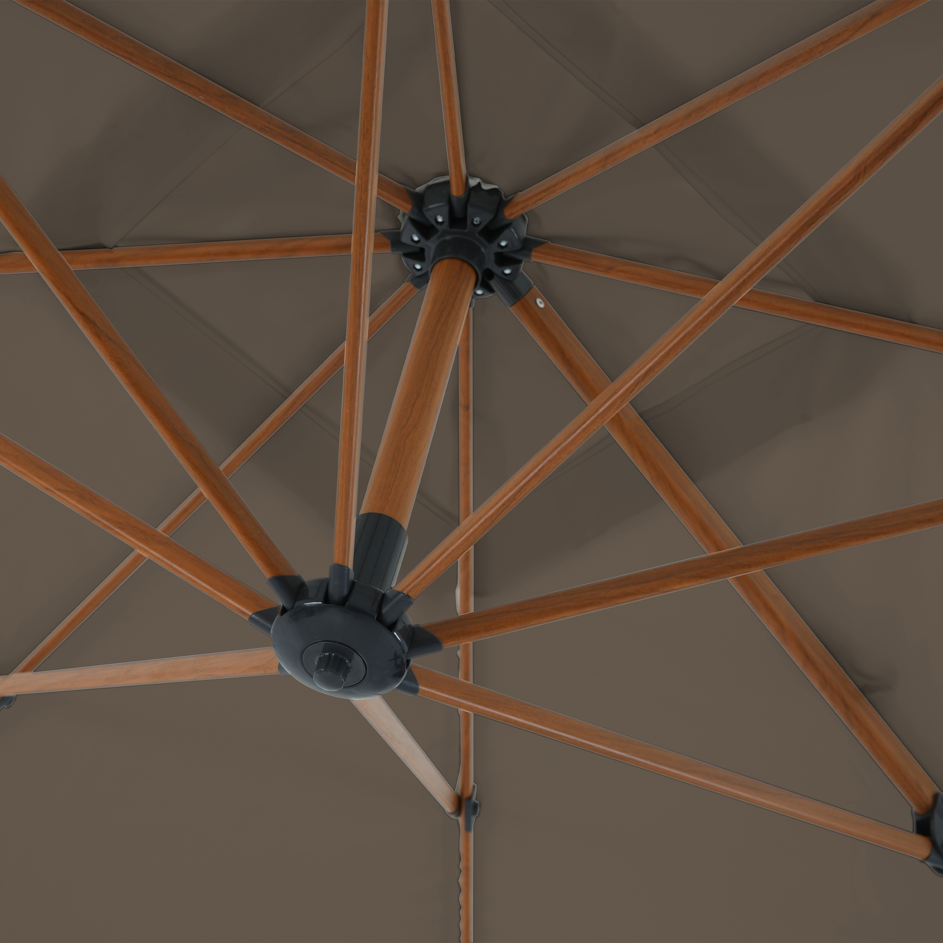 AXI Nima Cantilever Parasol 300x300 cm - Wood-look/Taupe